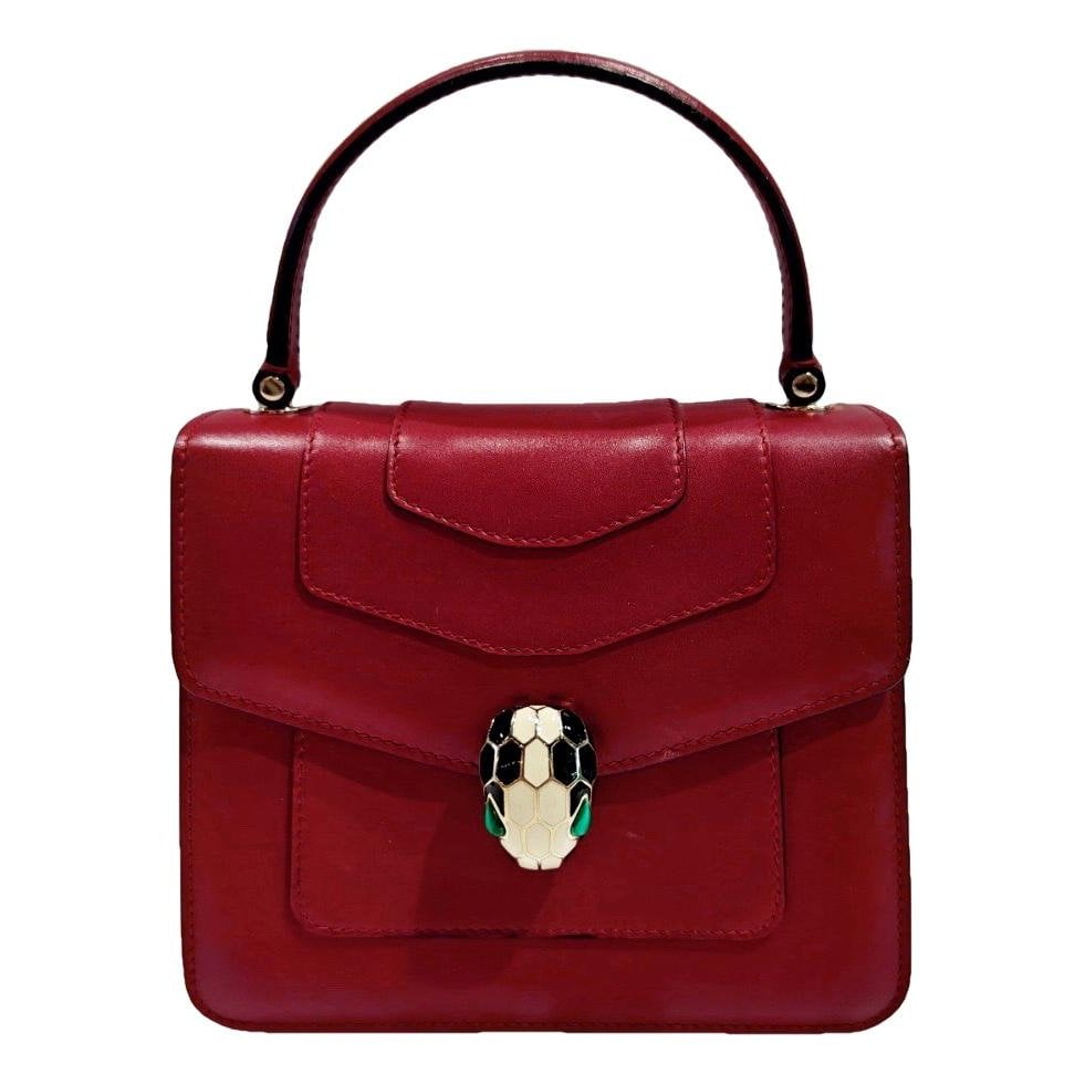 Serpenti leather handbag