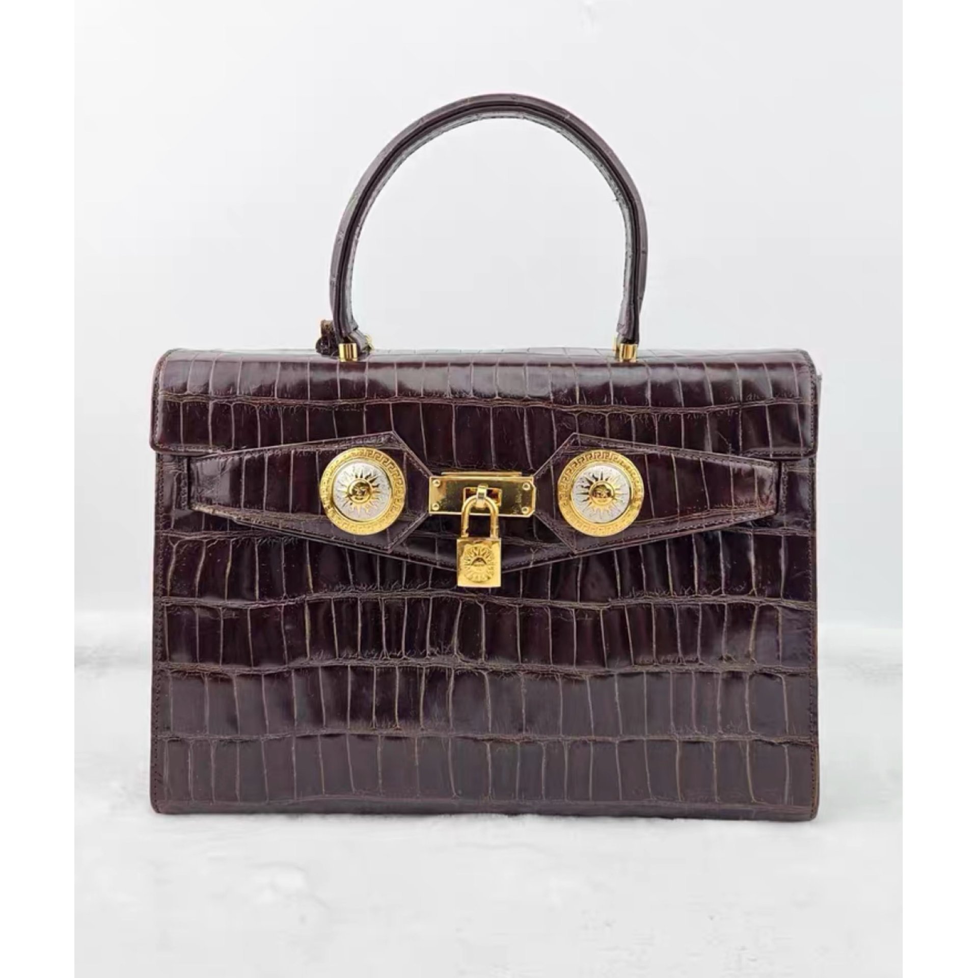 Versace Icon leather handbag