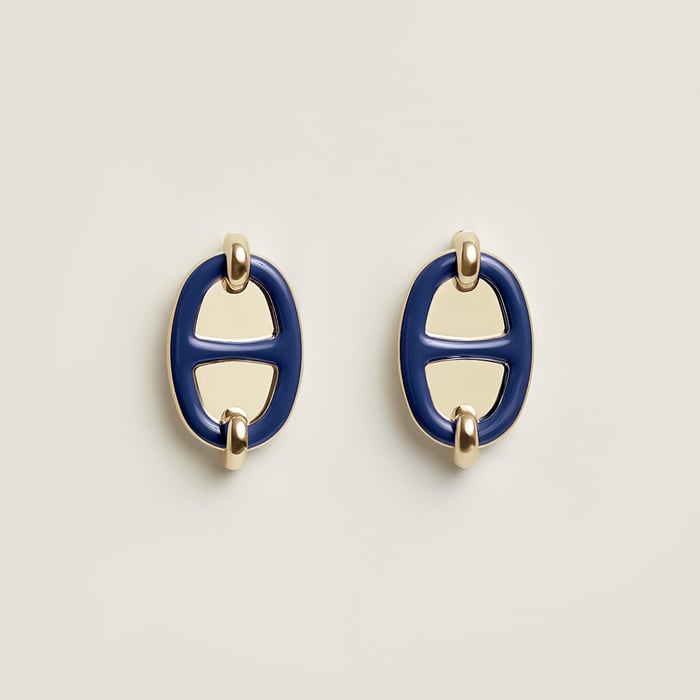Bleu Saphir Mini Maillon Earrings