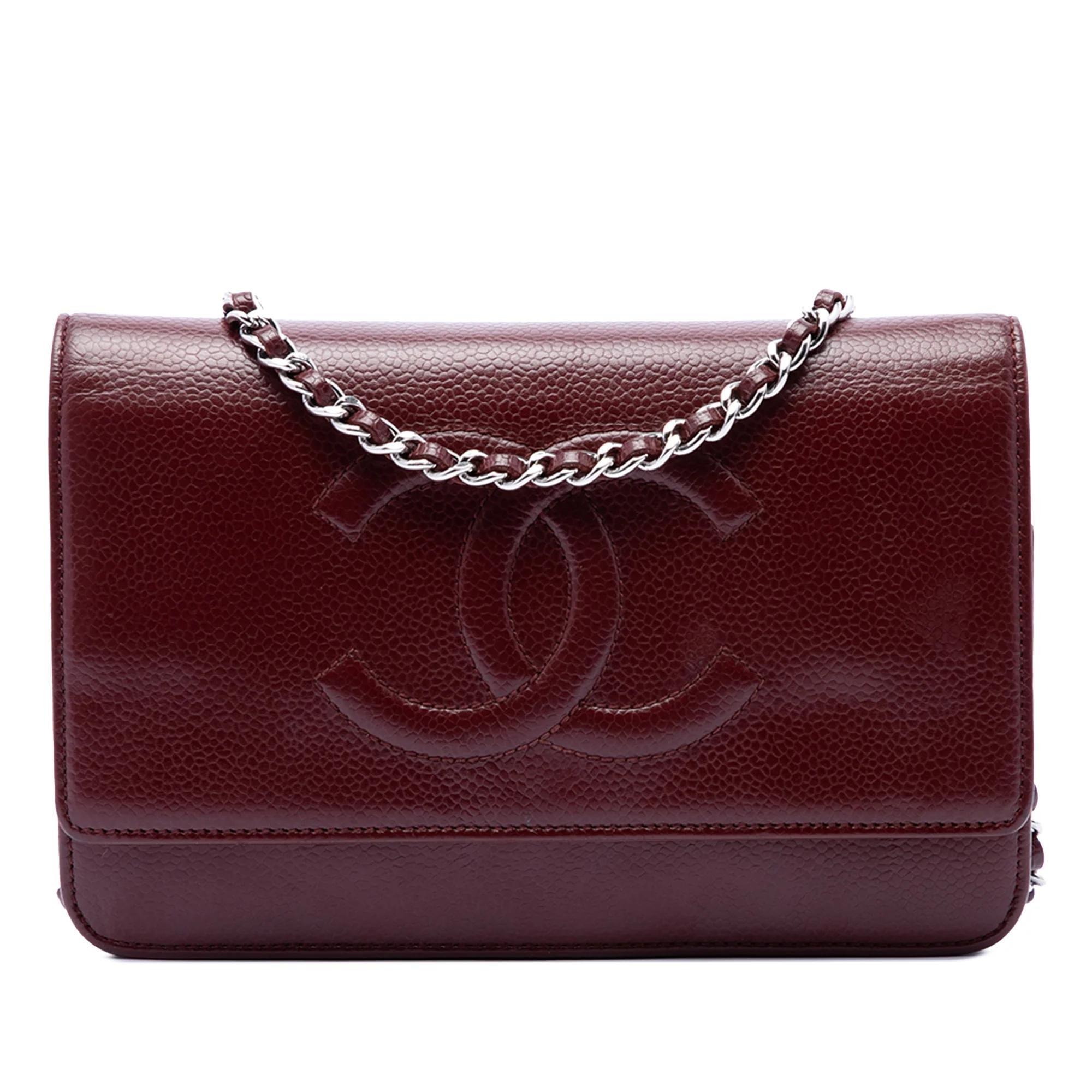 Wallet On Chain leather crossbody bag