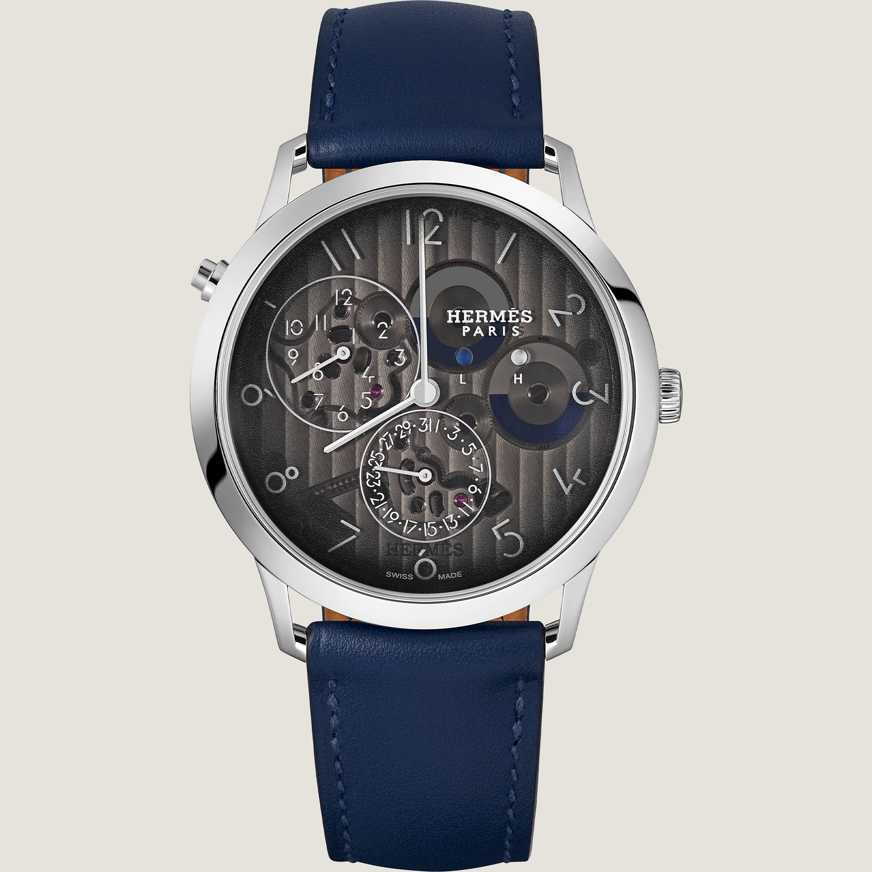 Slim d'Hermès watch, 39 mm