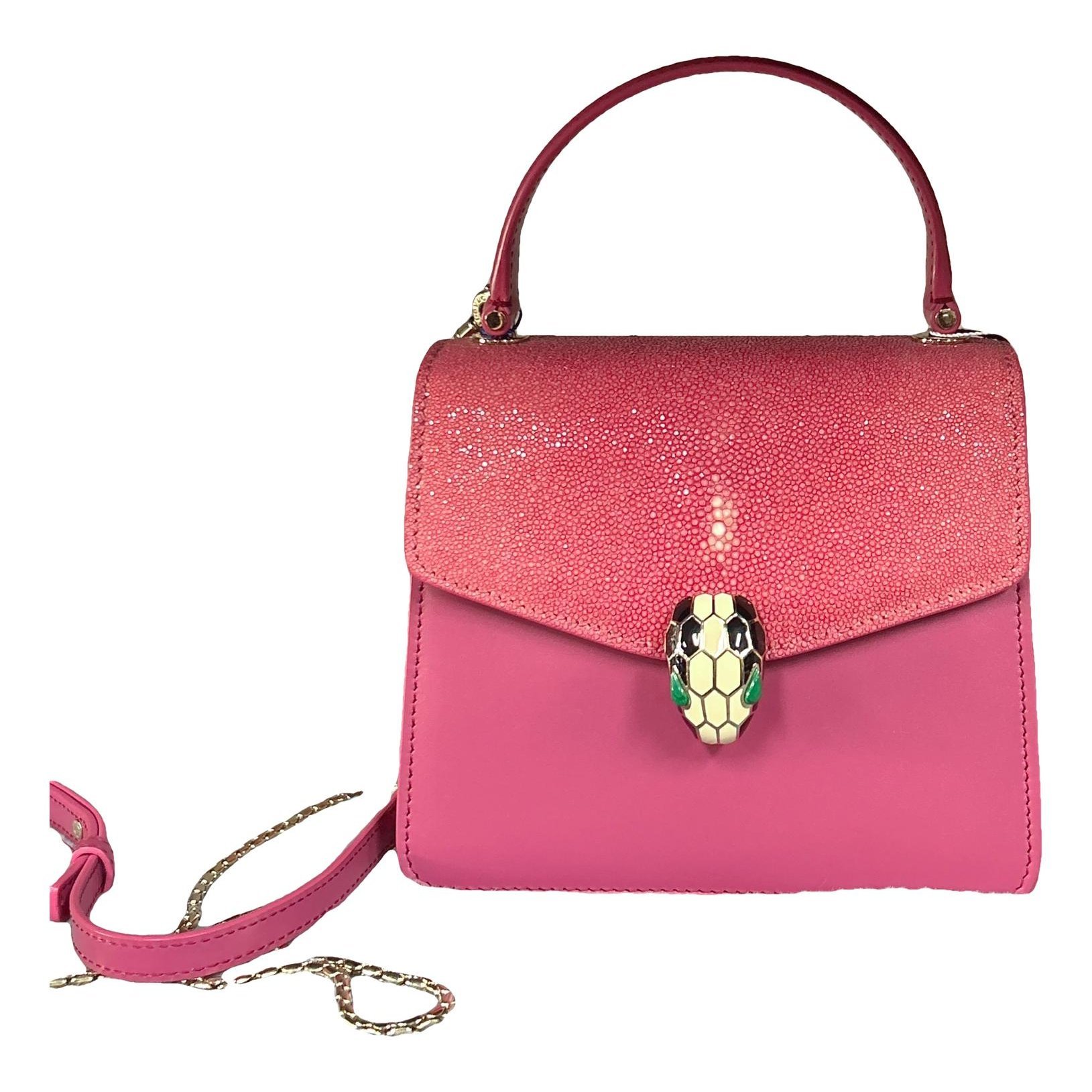 Serpenti leather handbag