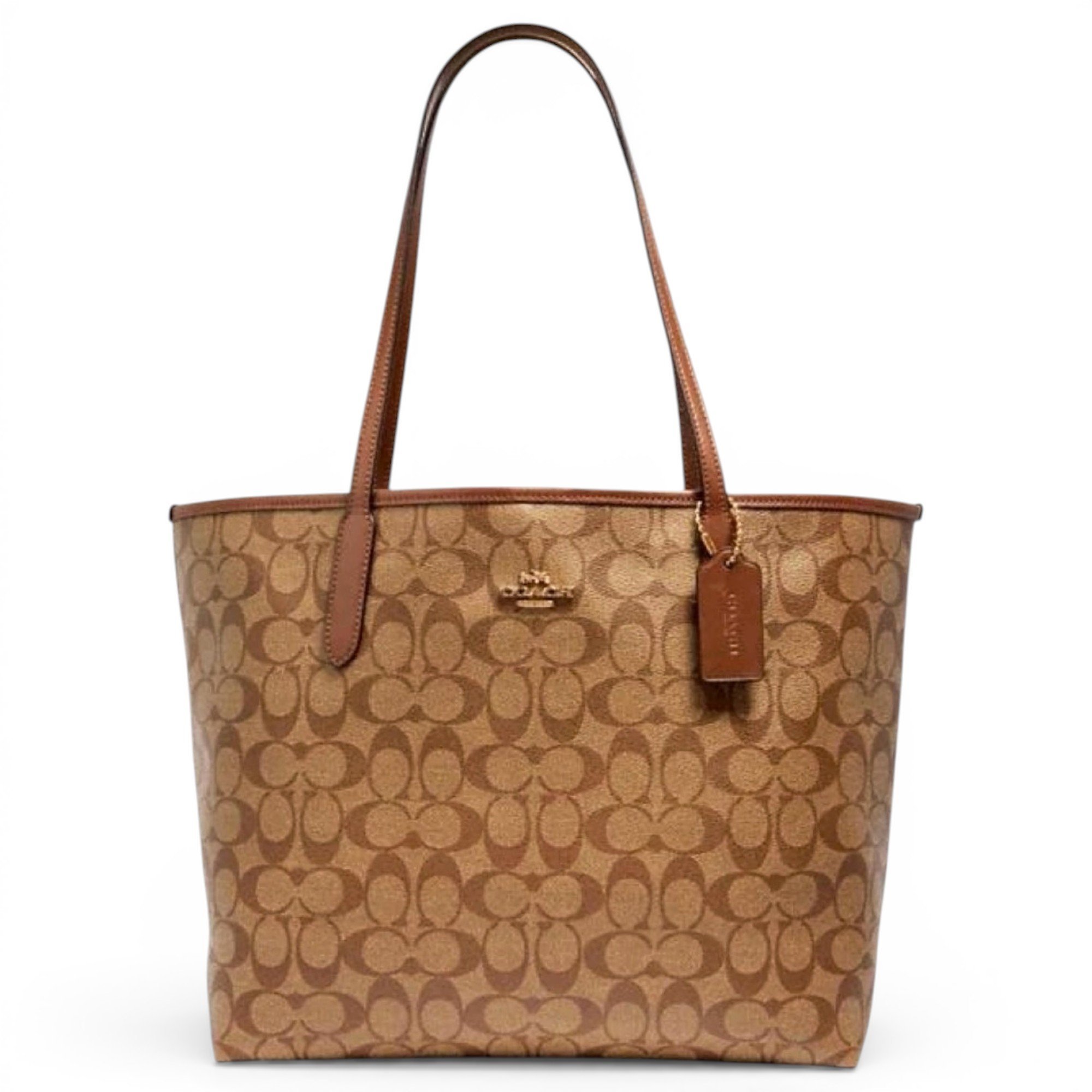 CITY ZIP TOTE leather tote
