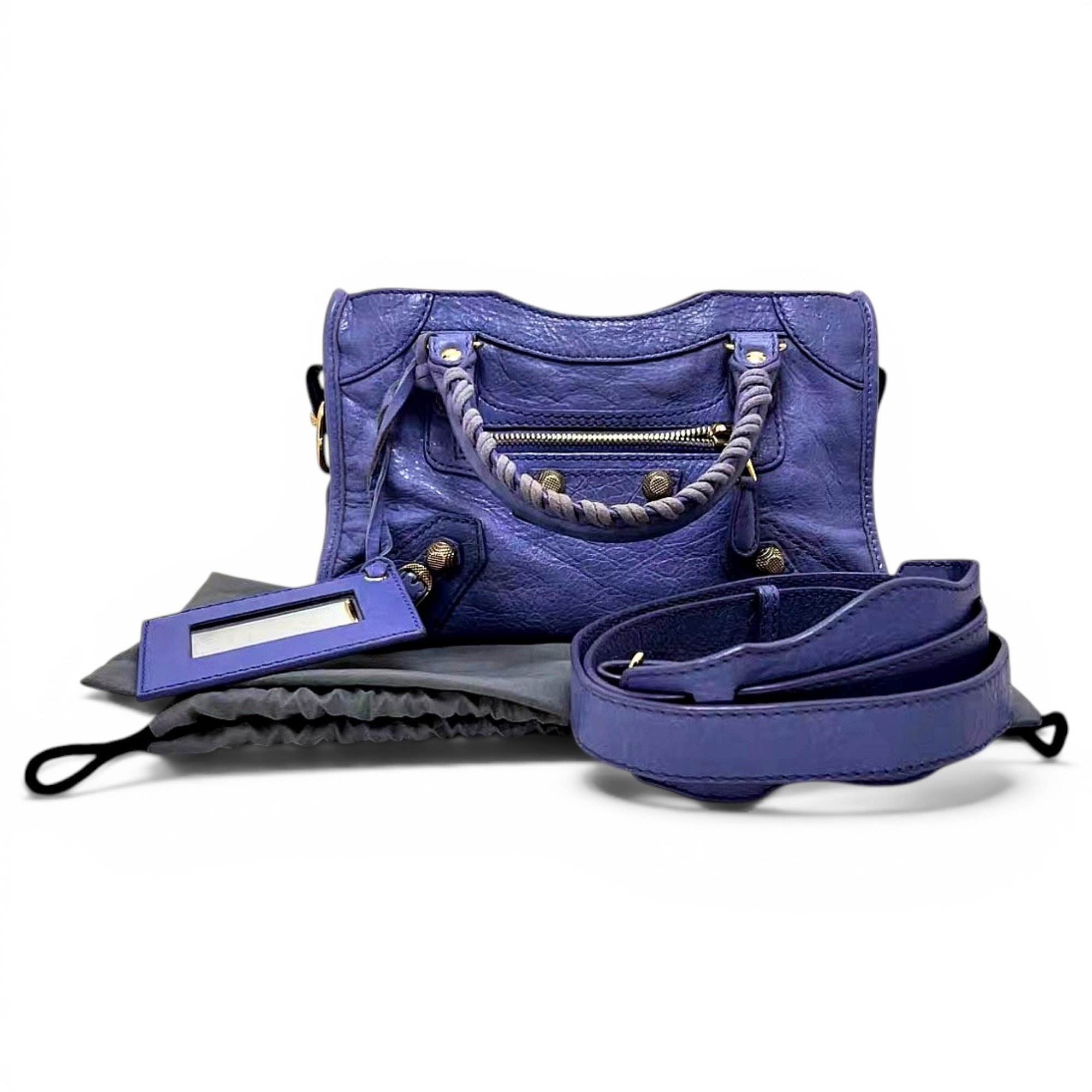 City leather handbag