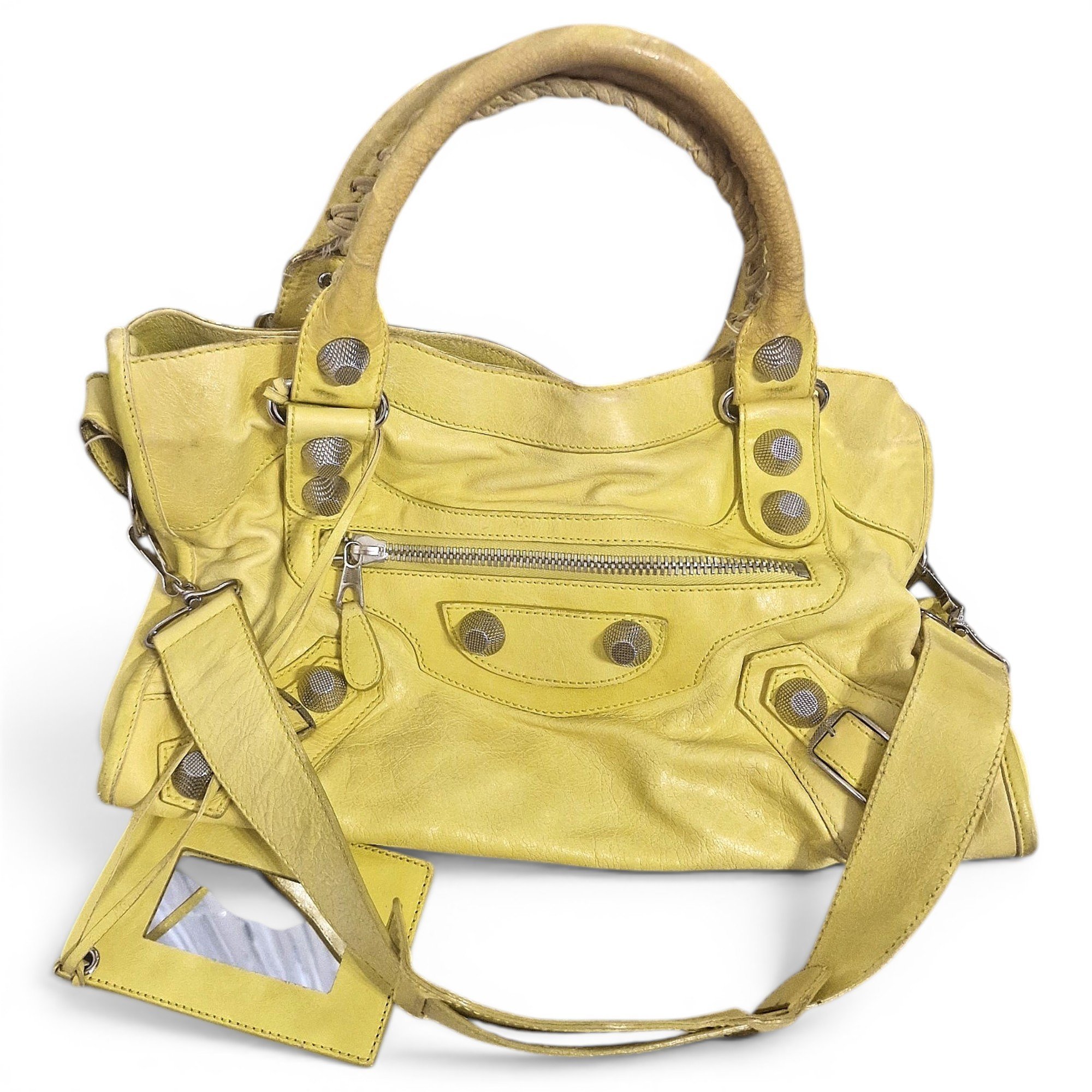 Work leather handbag