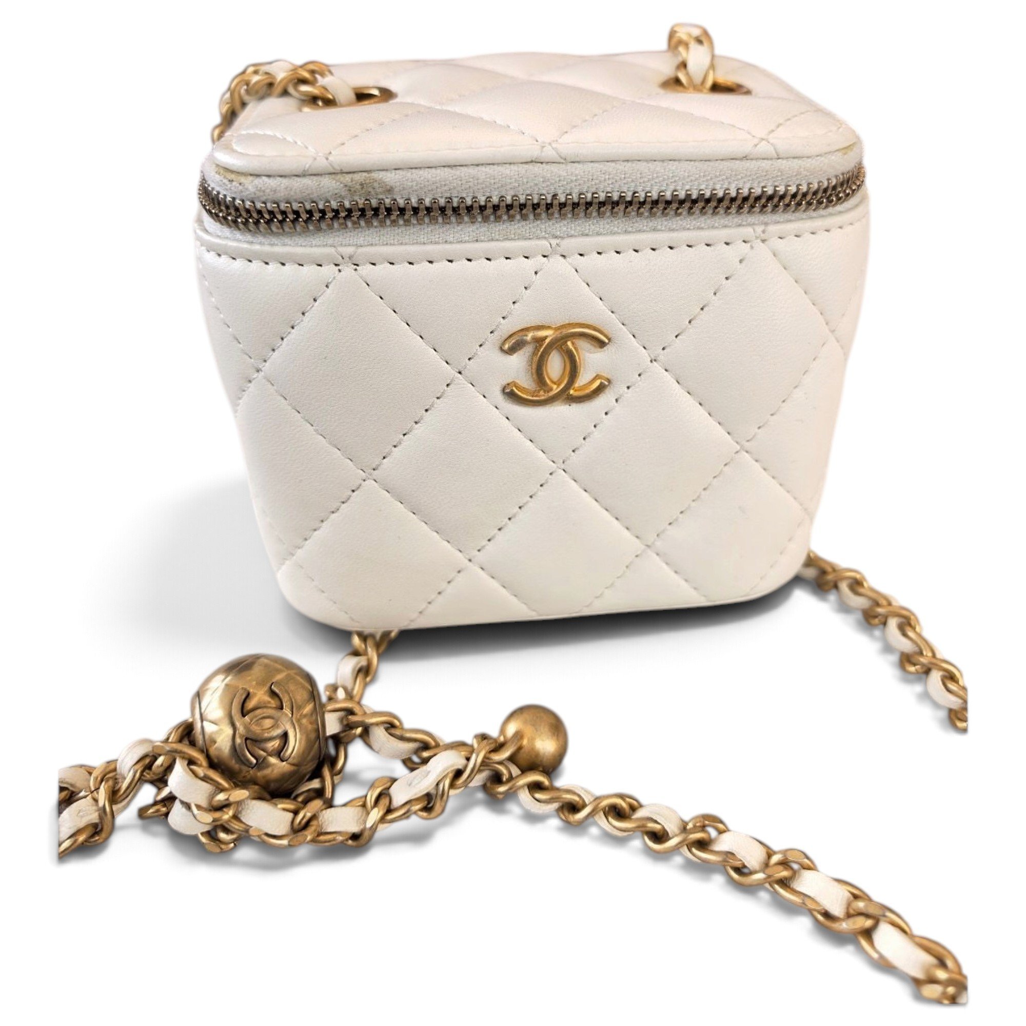 Trendy CC Vanity leather crossbody bag