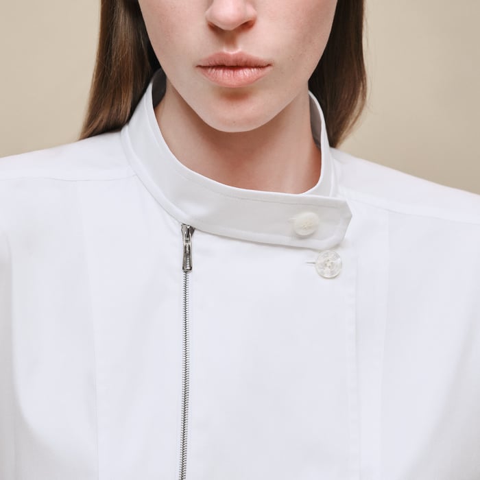 Blanc Drawstring Shirt