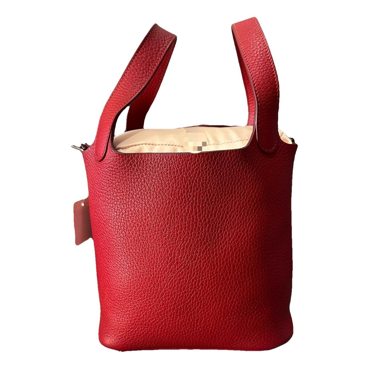 Picotin leather tote