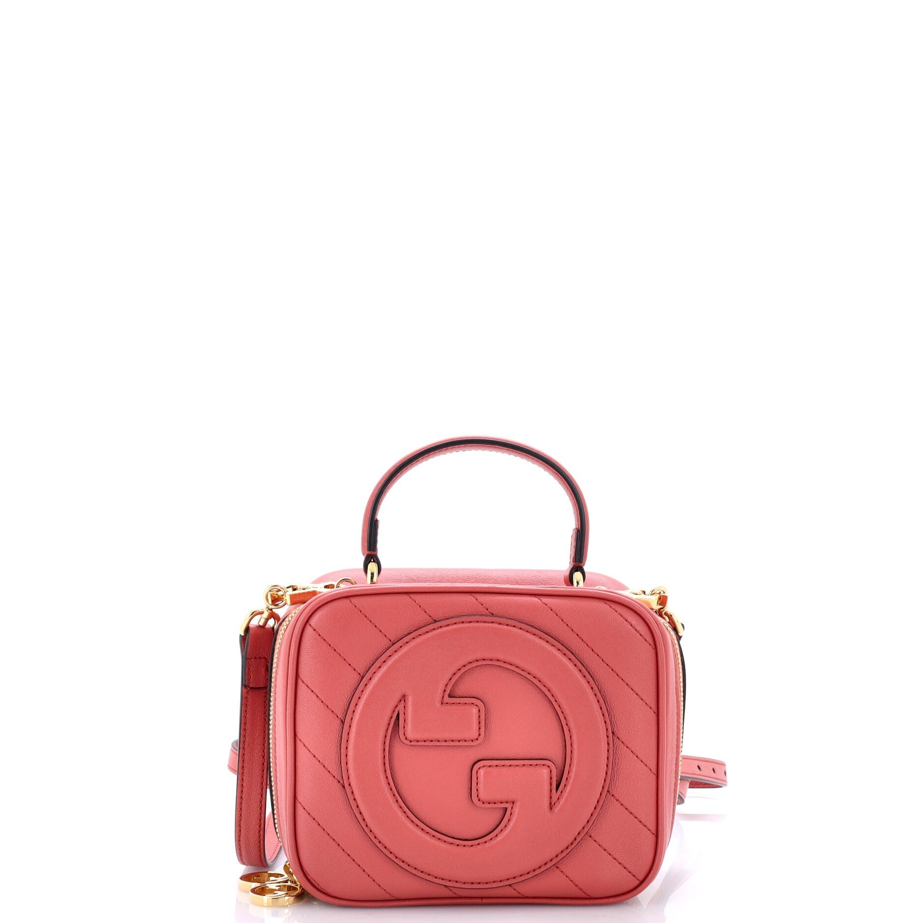 Blondie NM Top Handle Shoulder Bag Diagonal Quilted Leather