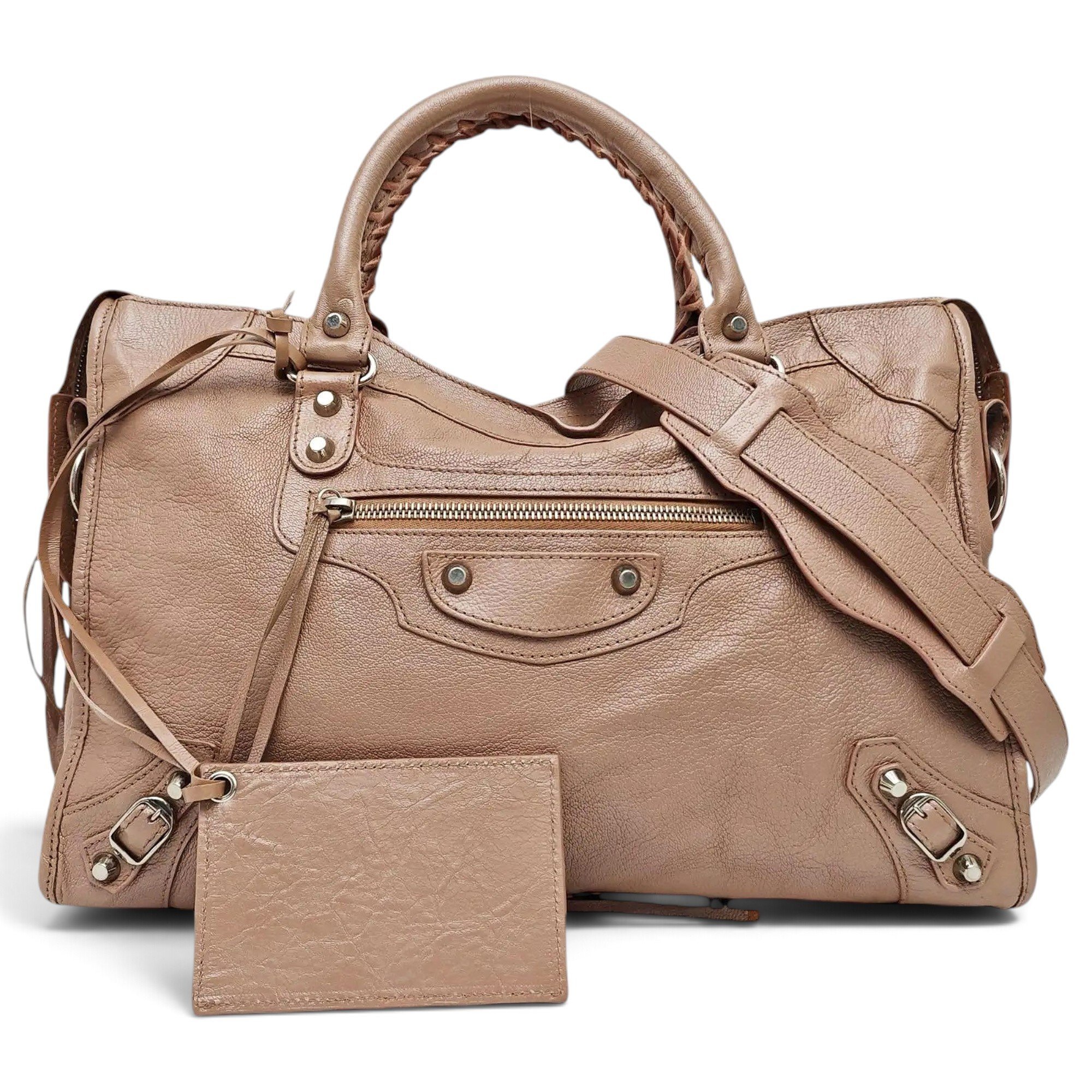 Classic Metalic leather handbag