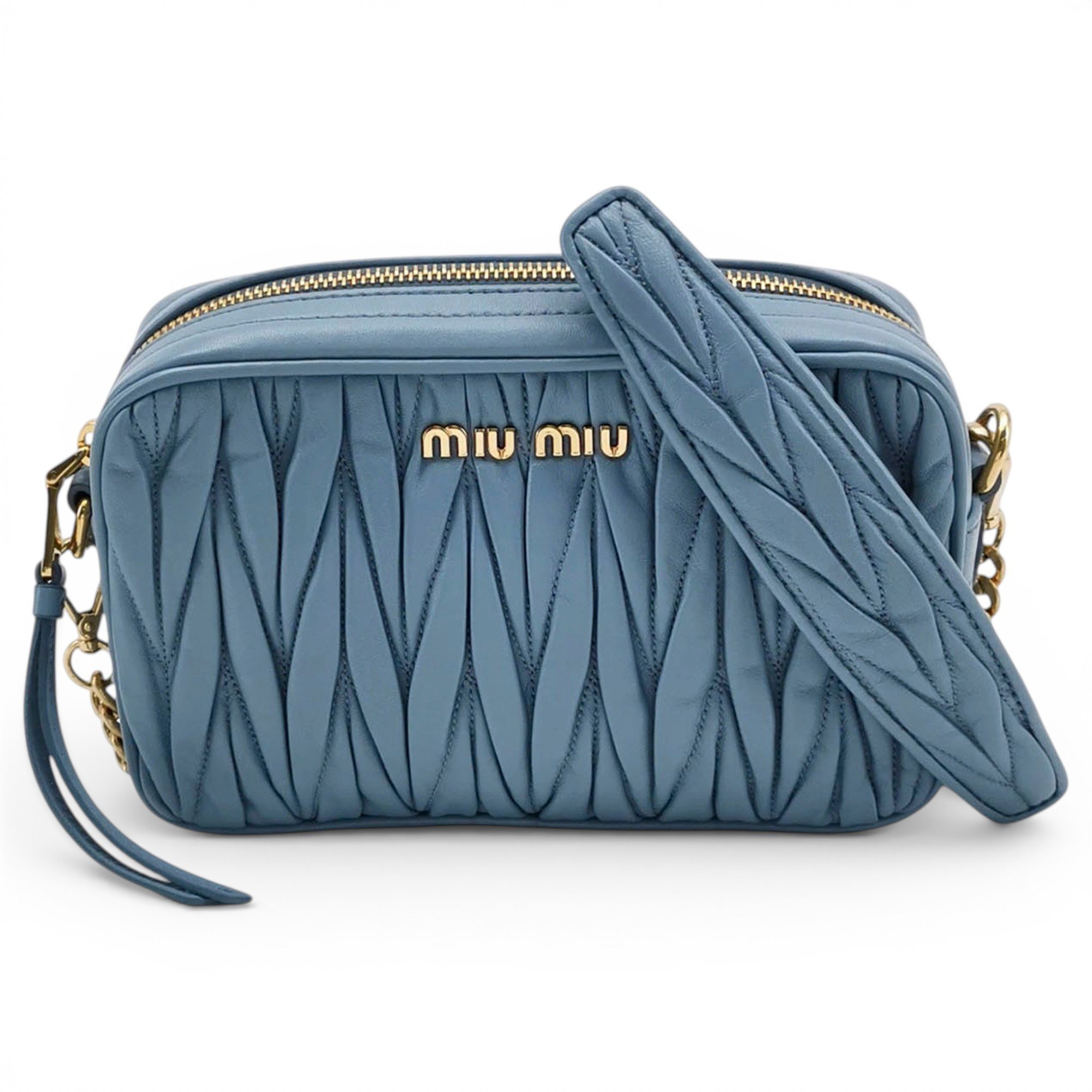 Matelassé leather crossbody bag
