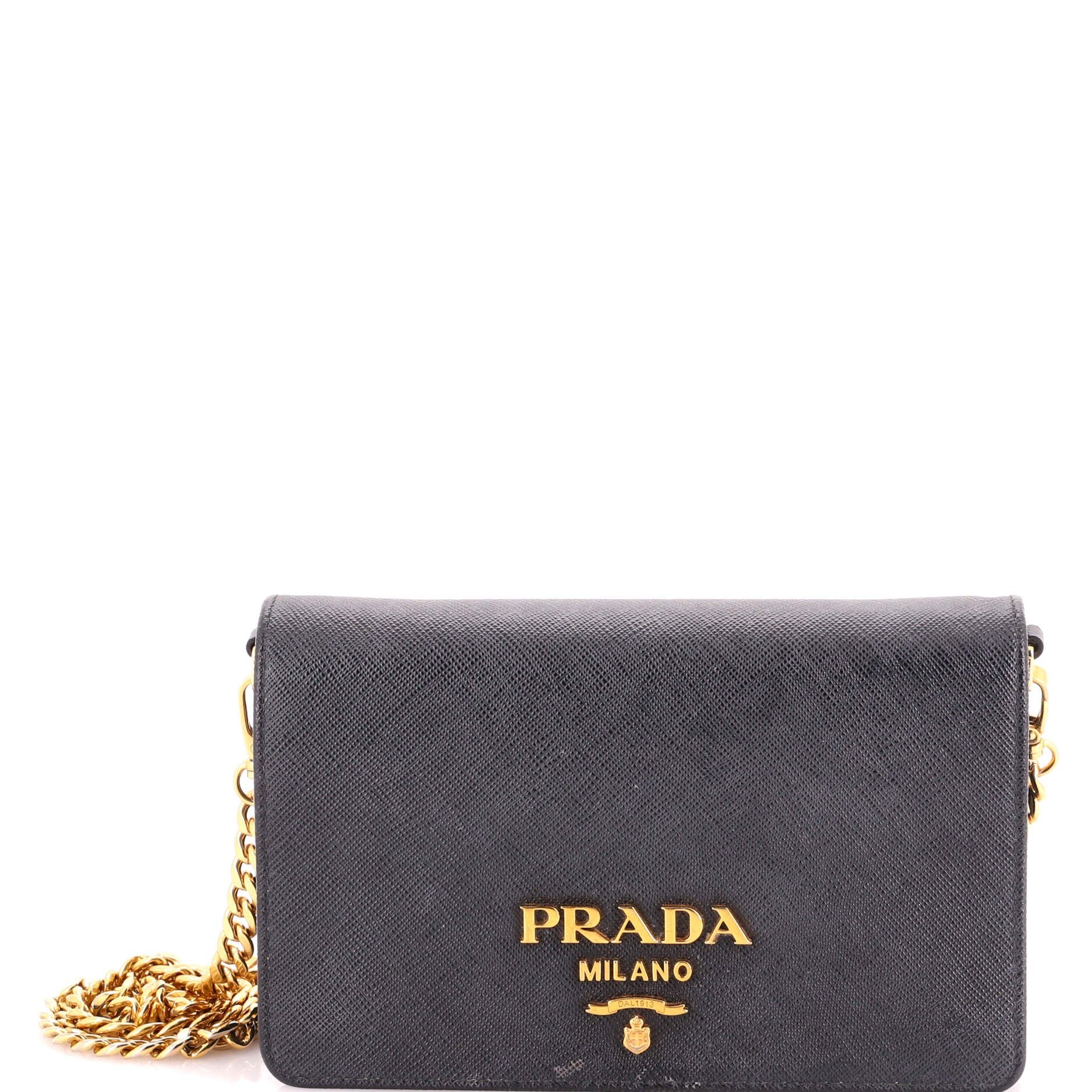 Chain Wallet Crossbody Saffiano Leather