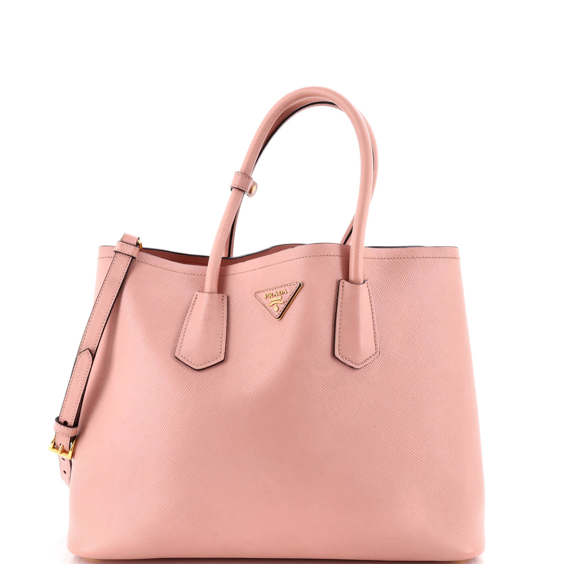 Cuir Double Tote Saffiano Leather Large