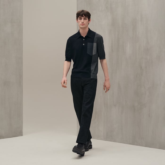 Marine "Poche Ombree" Polo Shirt
