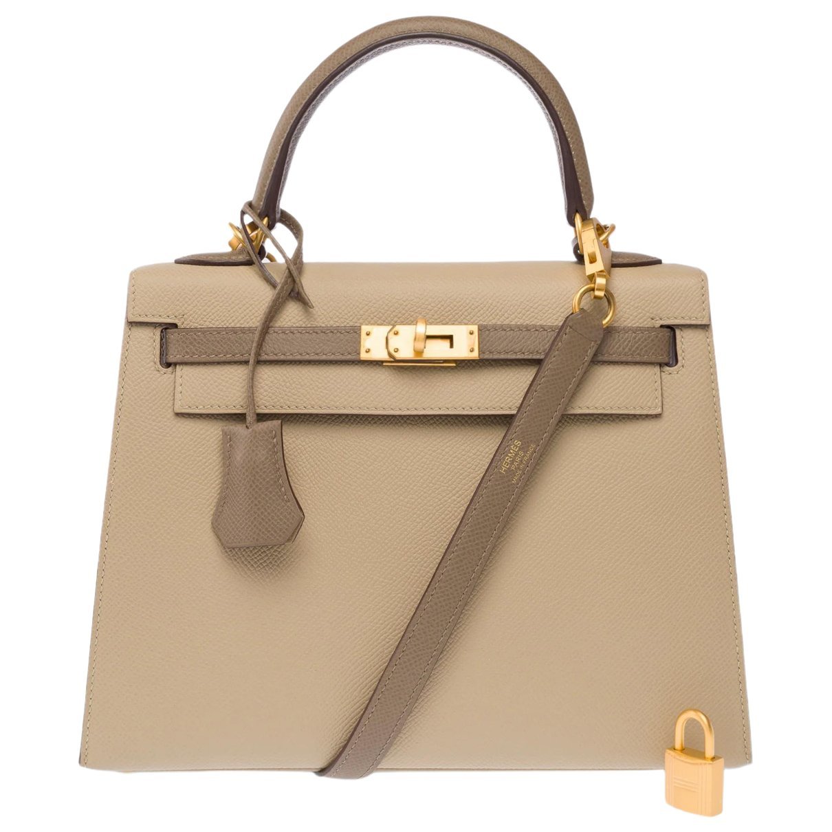 Hermes Kelly 25 Handbag Trench Epsom Leather 2019