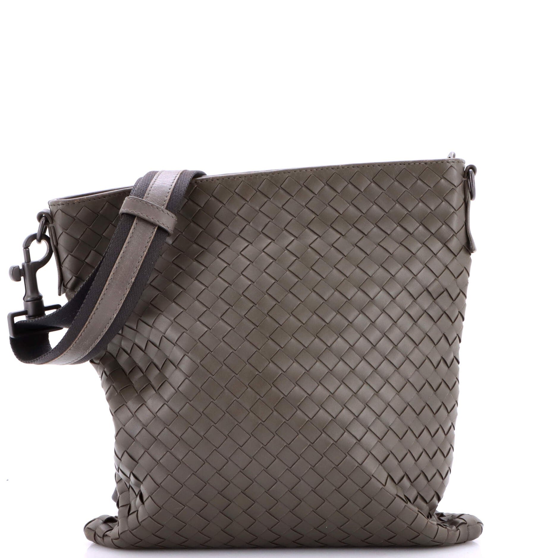 Flat Messenger Bag Intrecciato Nappa Medium