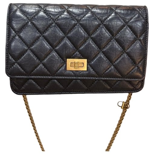 Trendy CC Wallet on Chain leather handbag