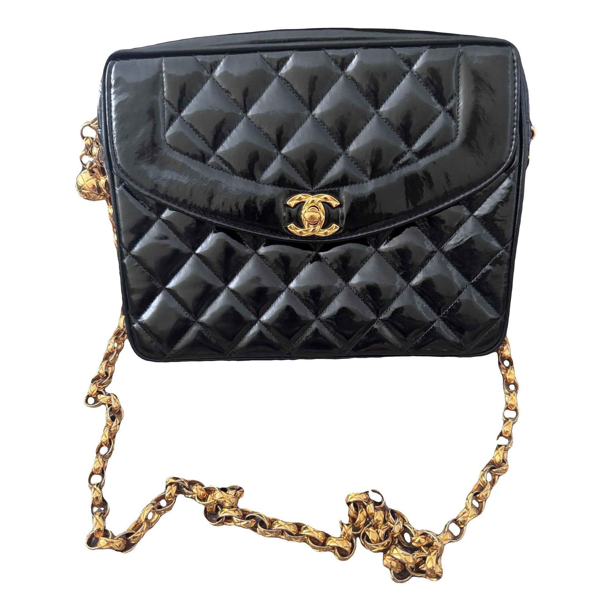 Patent leather handbag