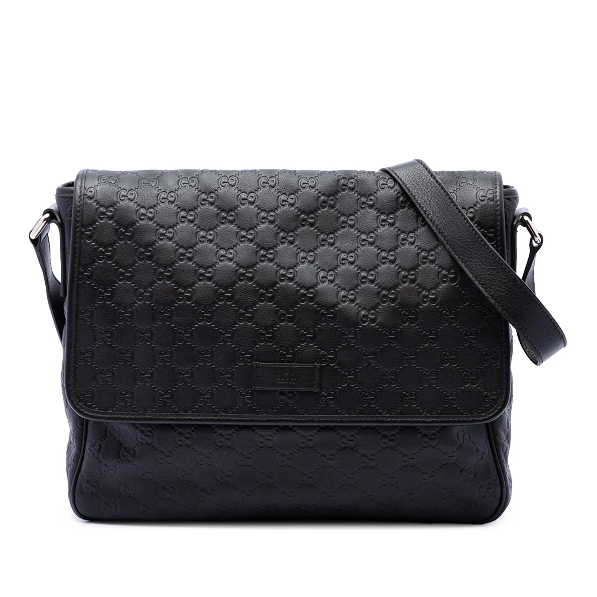 Ophidia Compartment Messenger leather handbag