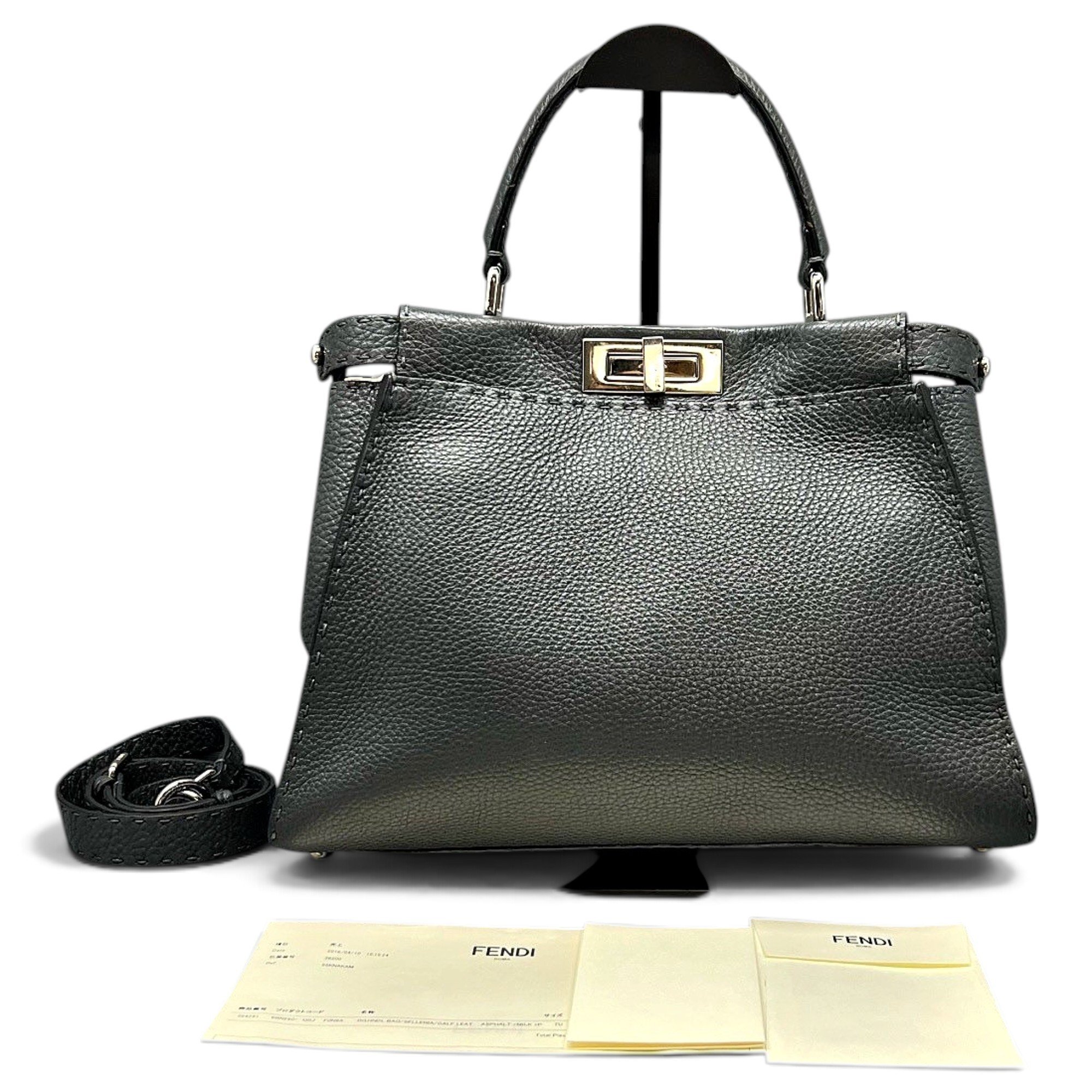Peekaboo leather handbag