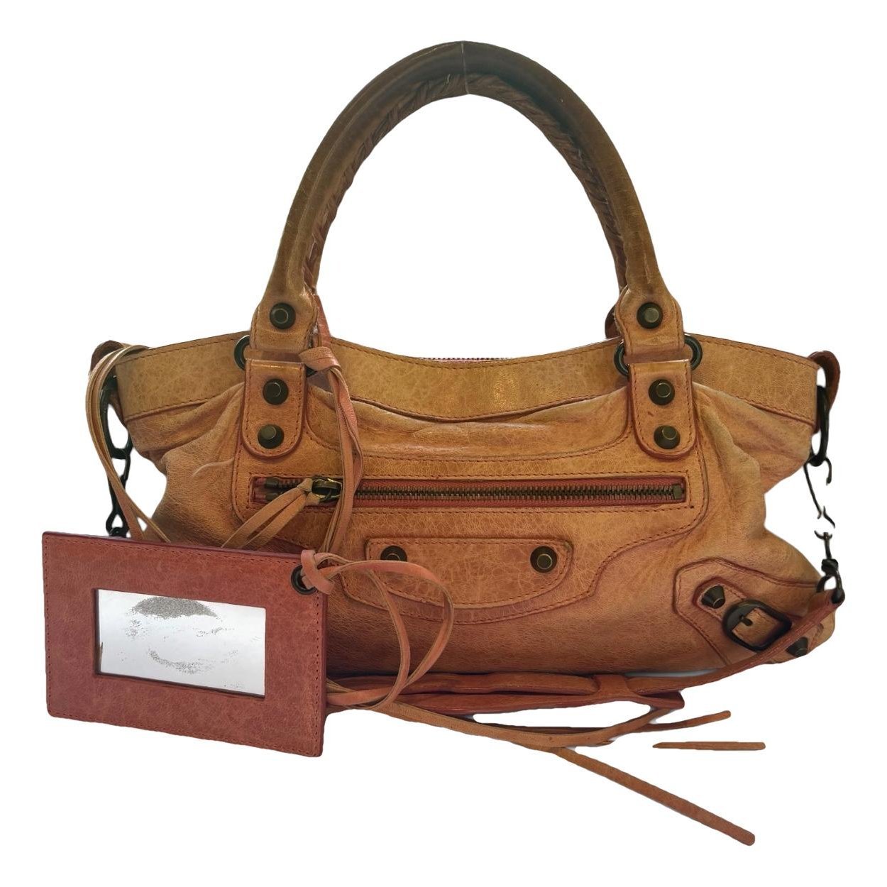 City leather handbag