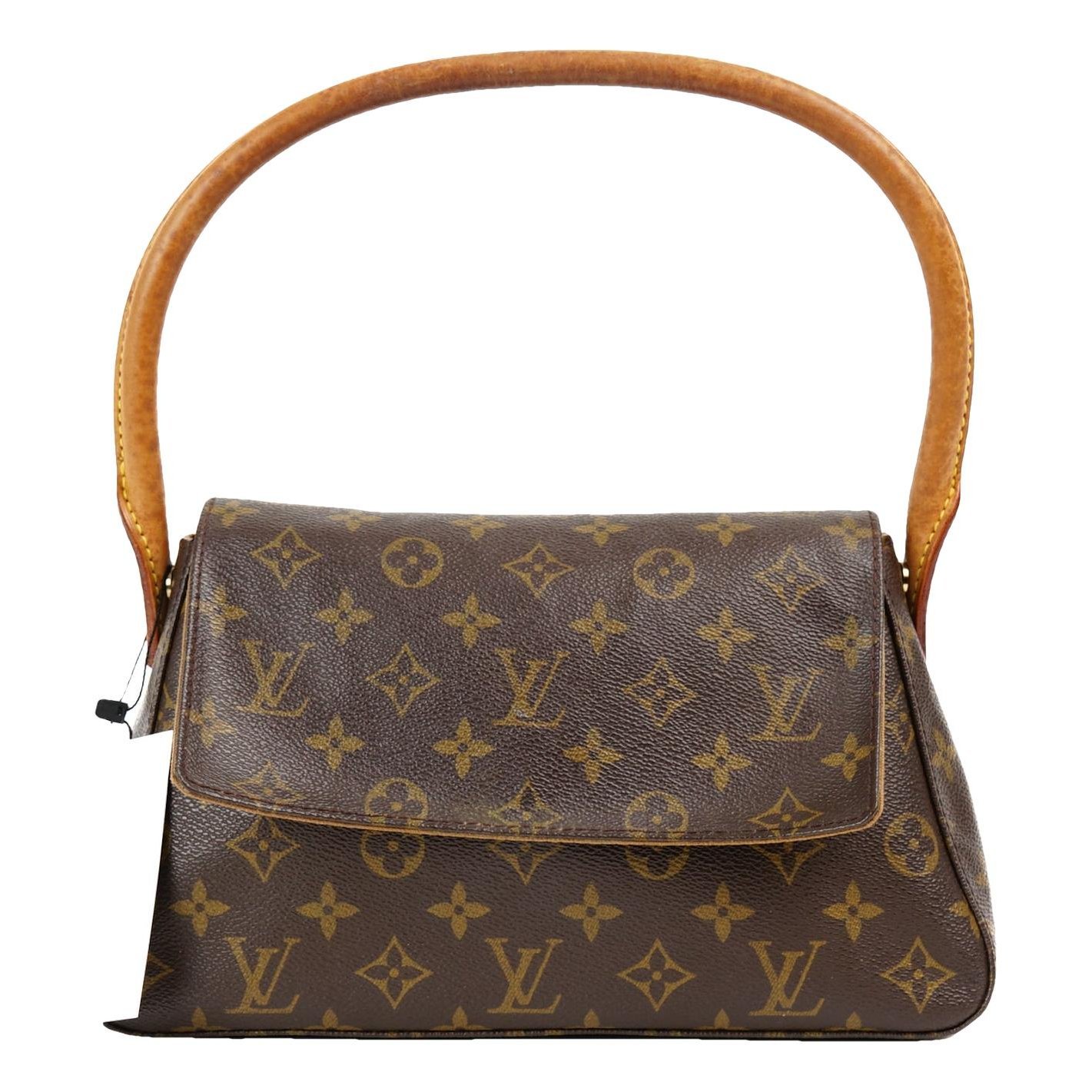 Looping leather handbag