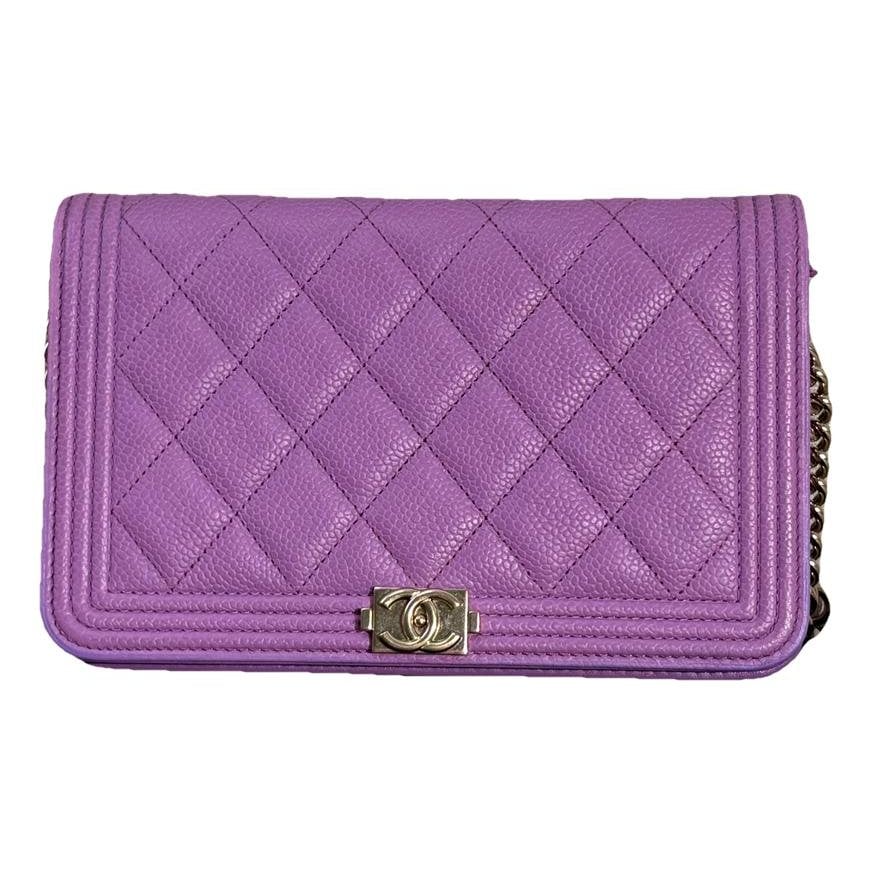 Wallet On Chain Boy leather crossbody bag