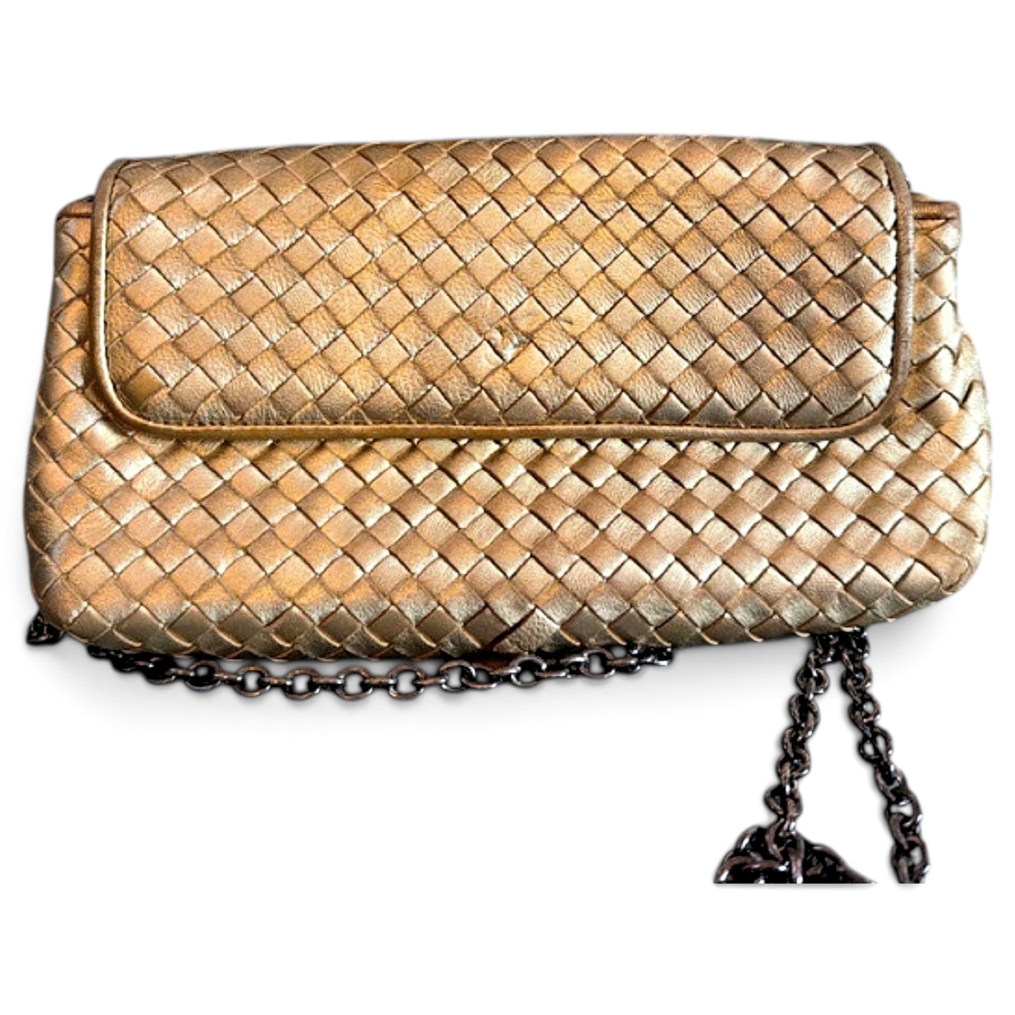Leather clutch bag