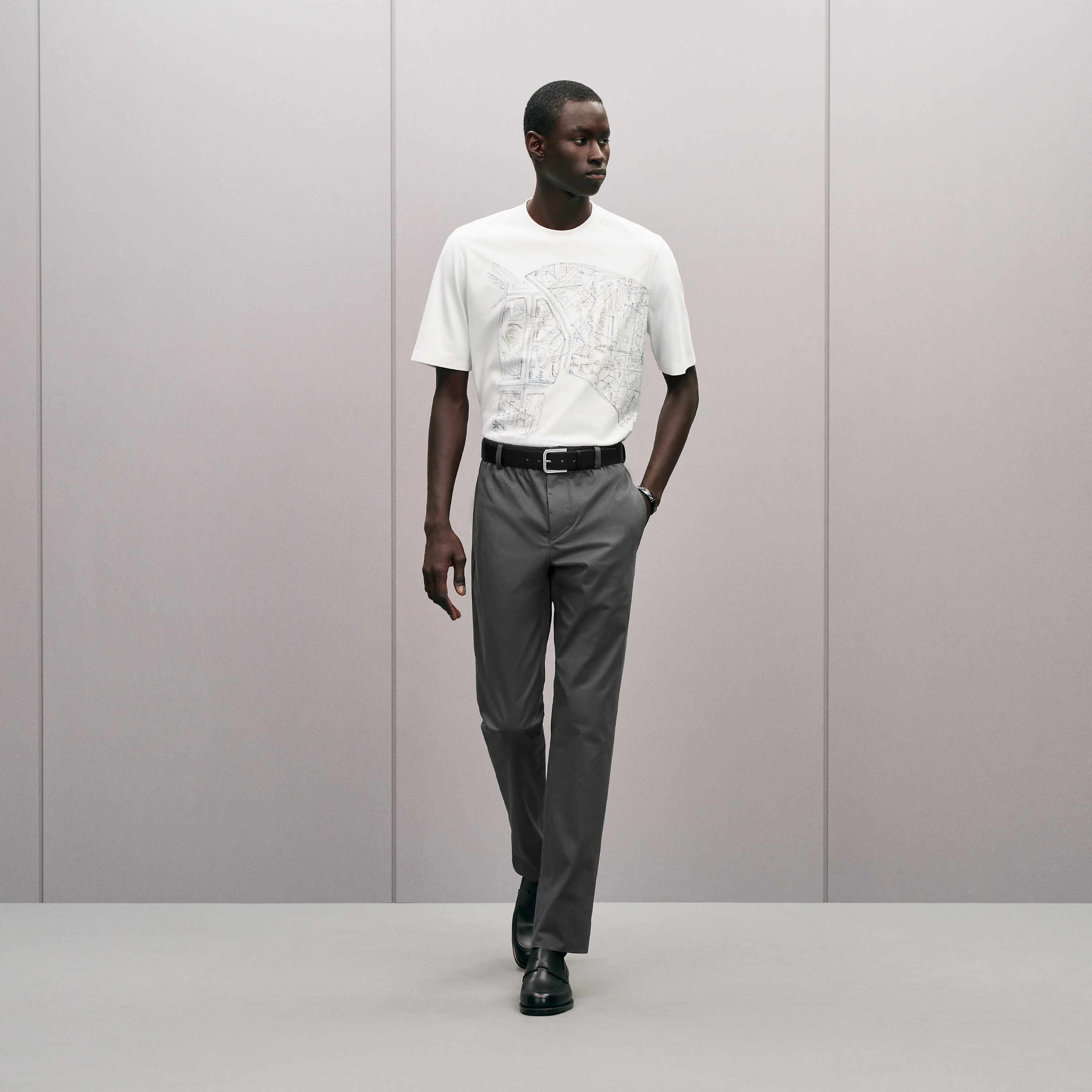 "Quadrige" embroidered t-shirt