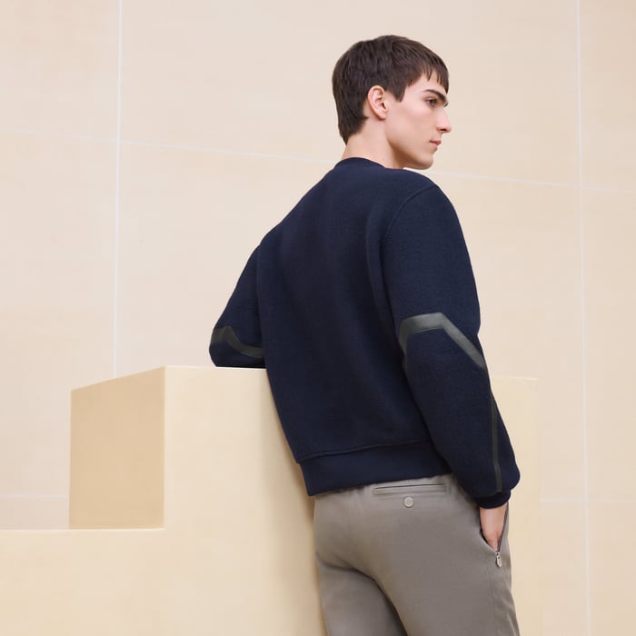 Marine Varsity Crewneck Sweater