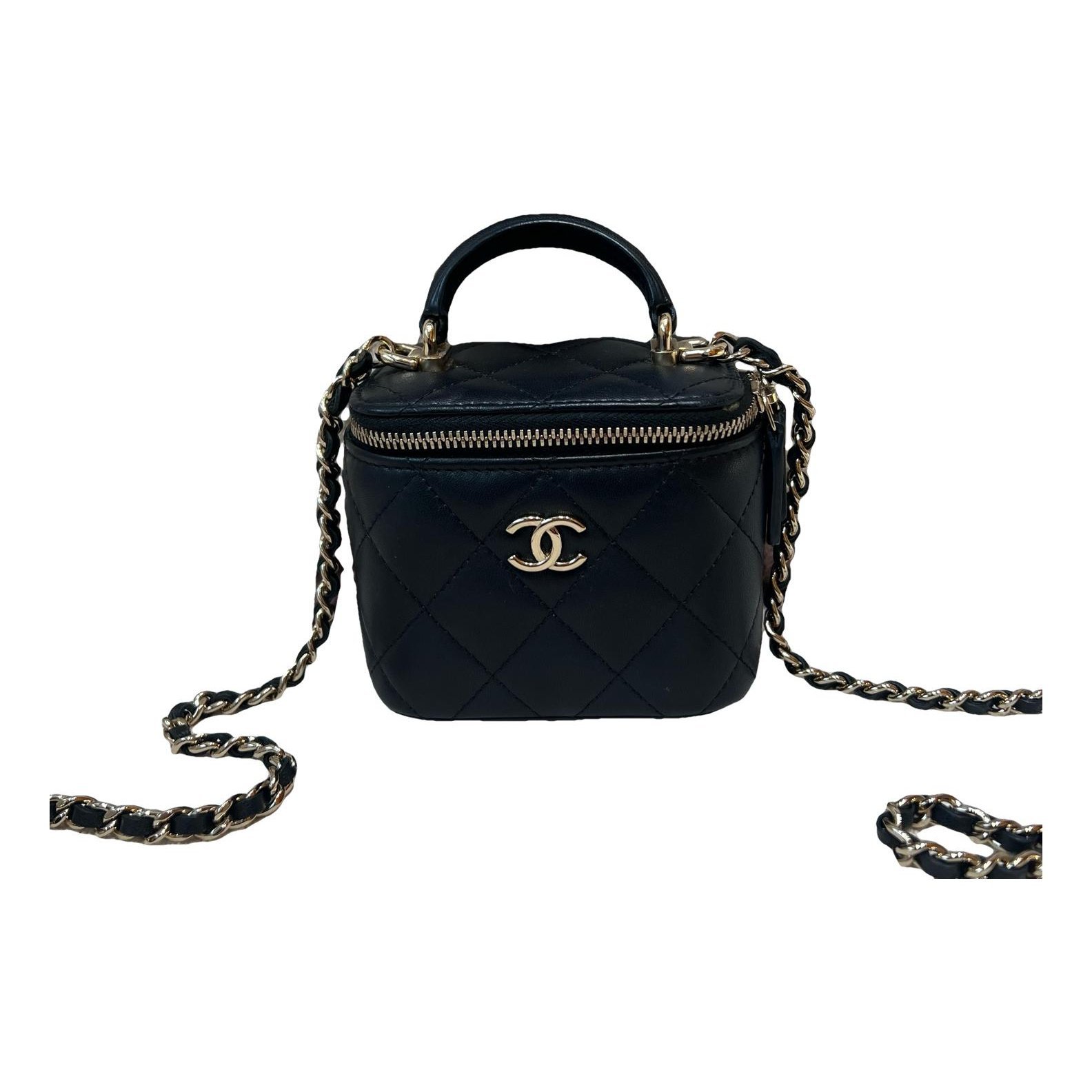 Vanity leather handbag