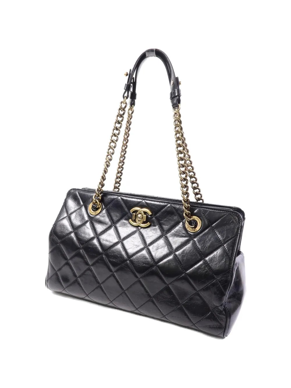 CC turn-lock quilted shoulder bag