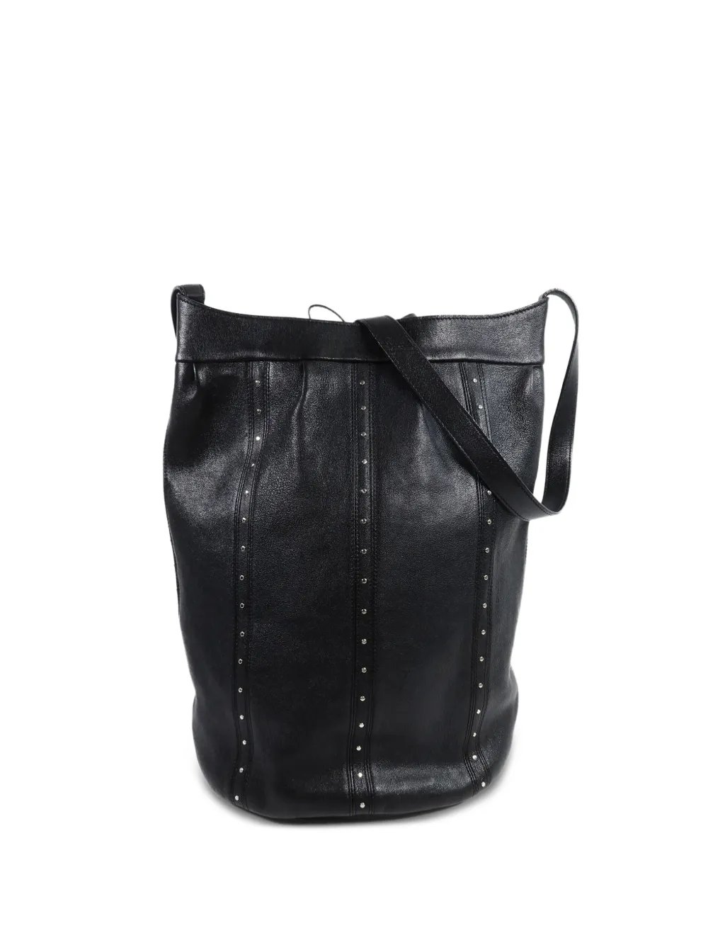 studded leather bucket bag