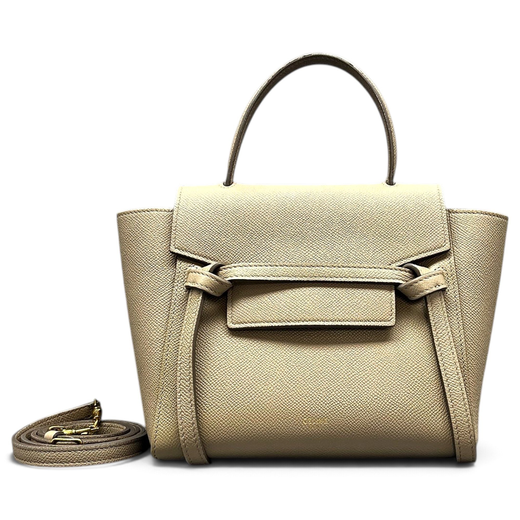 Belt leather handbag