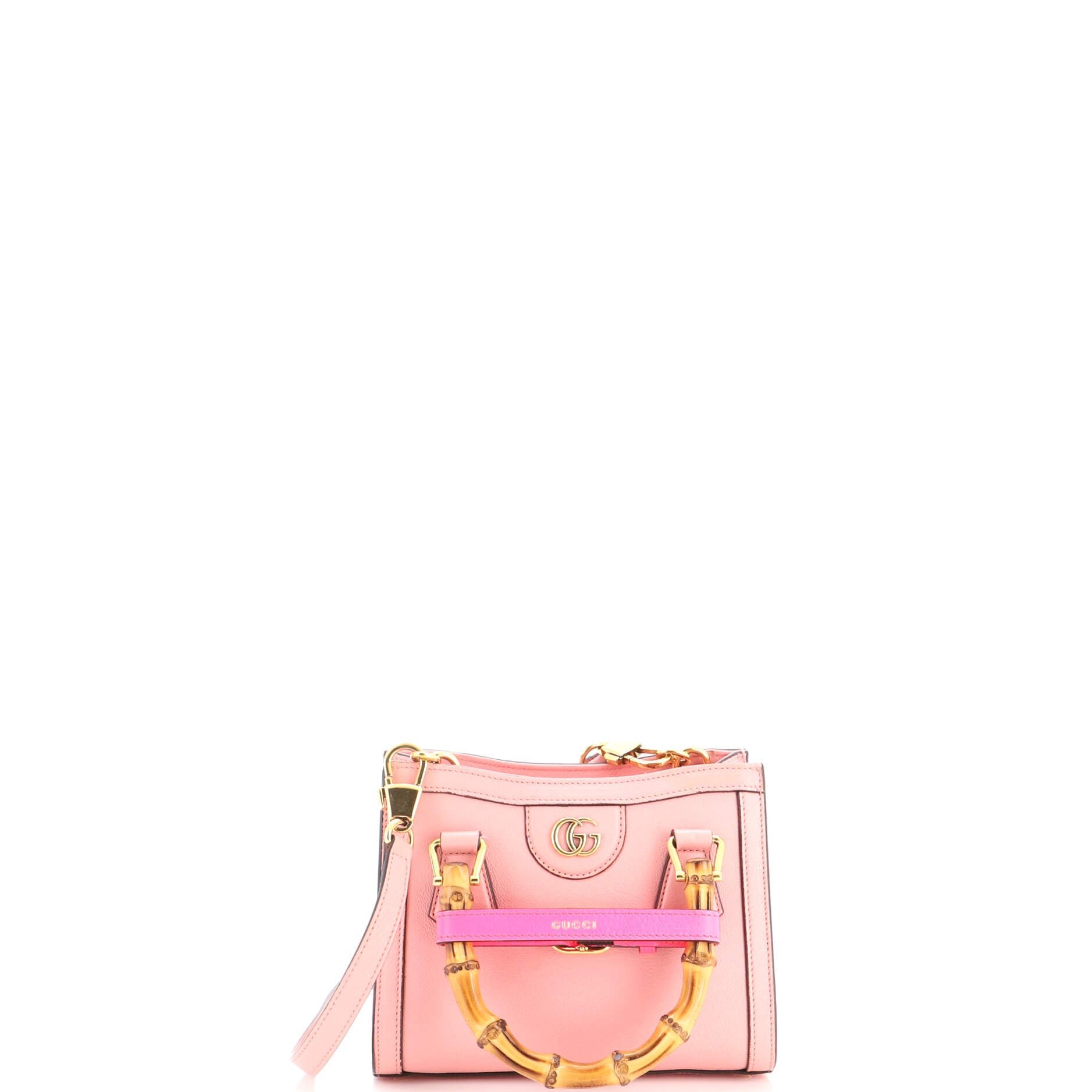 Diana NM Bamboo Handle Tote Leather Mini