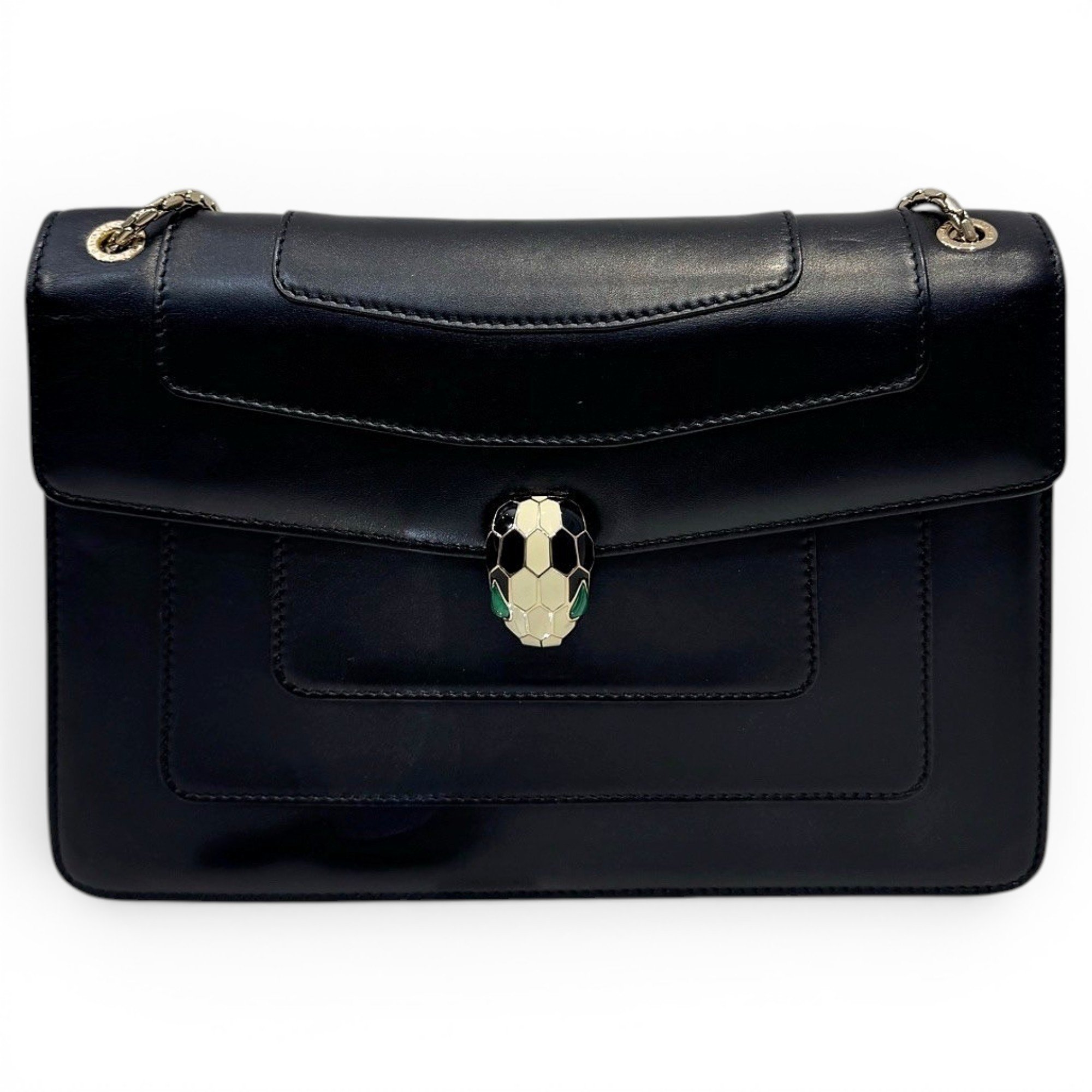 Serpenti leather handbag