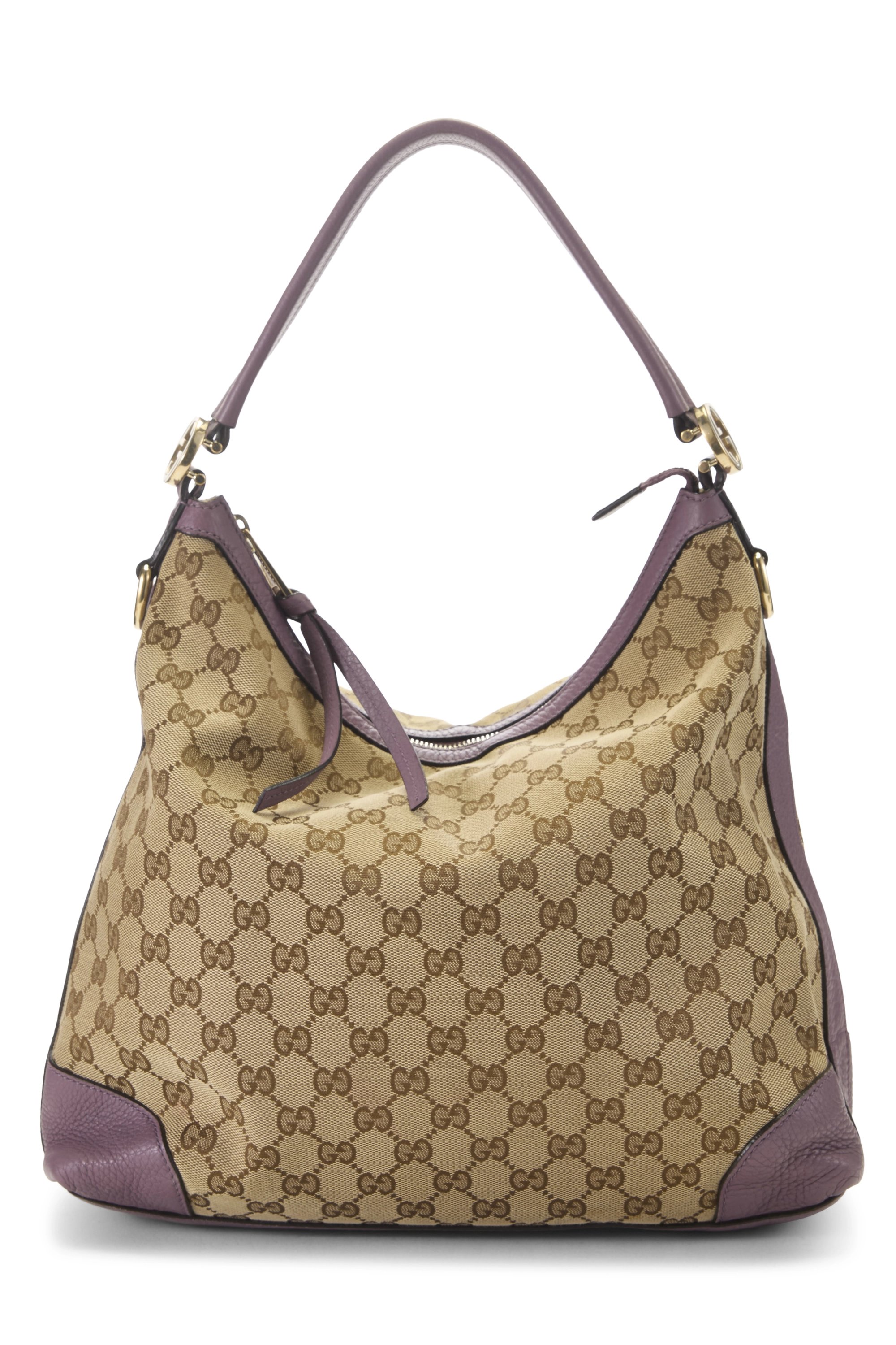 Purple Original GG Canvas Miss GG Tote Large