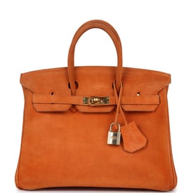 Hermes Vintage Hermes Birkin 25 Orange Doblis Gold Hardware
