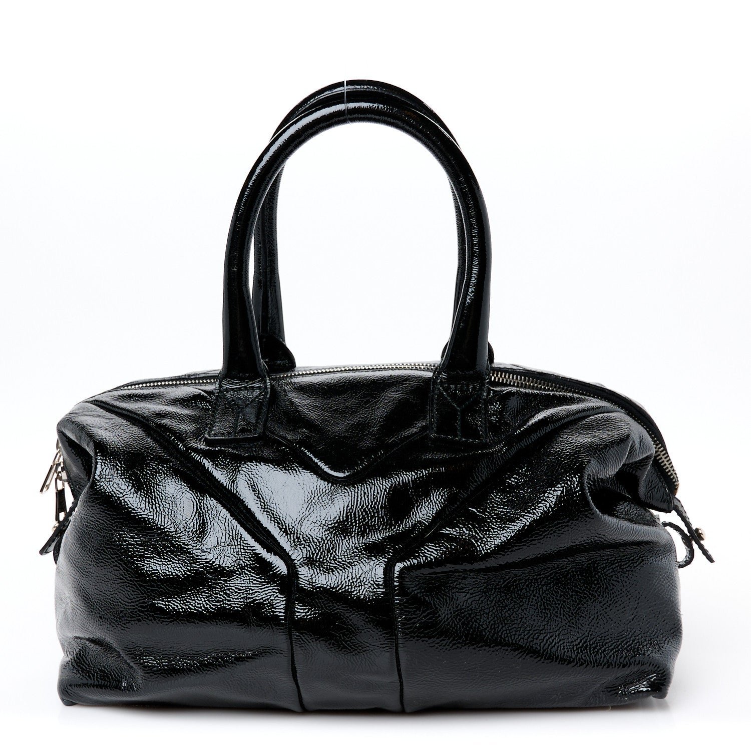 Saint Laurent Textured Patent Small Easy Y Bag Black