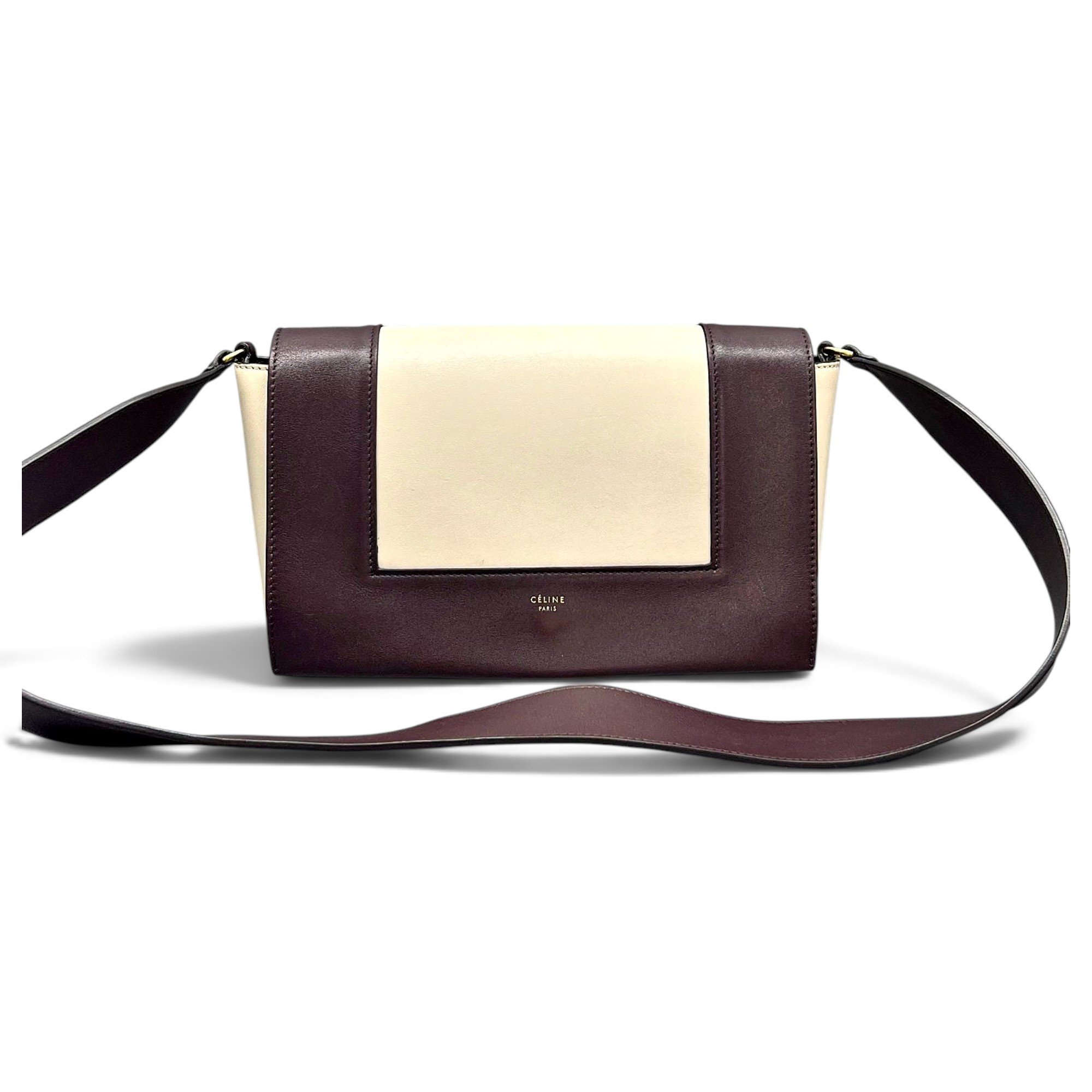 Frame leather handbag