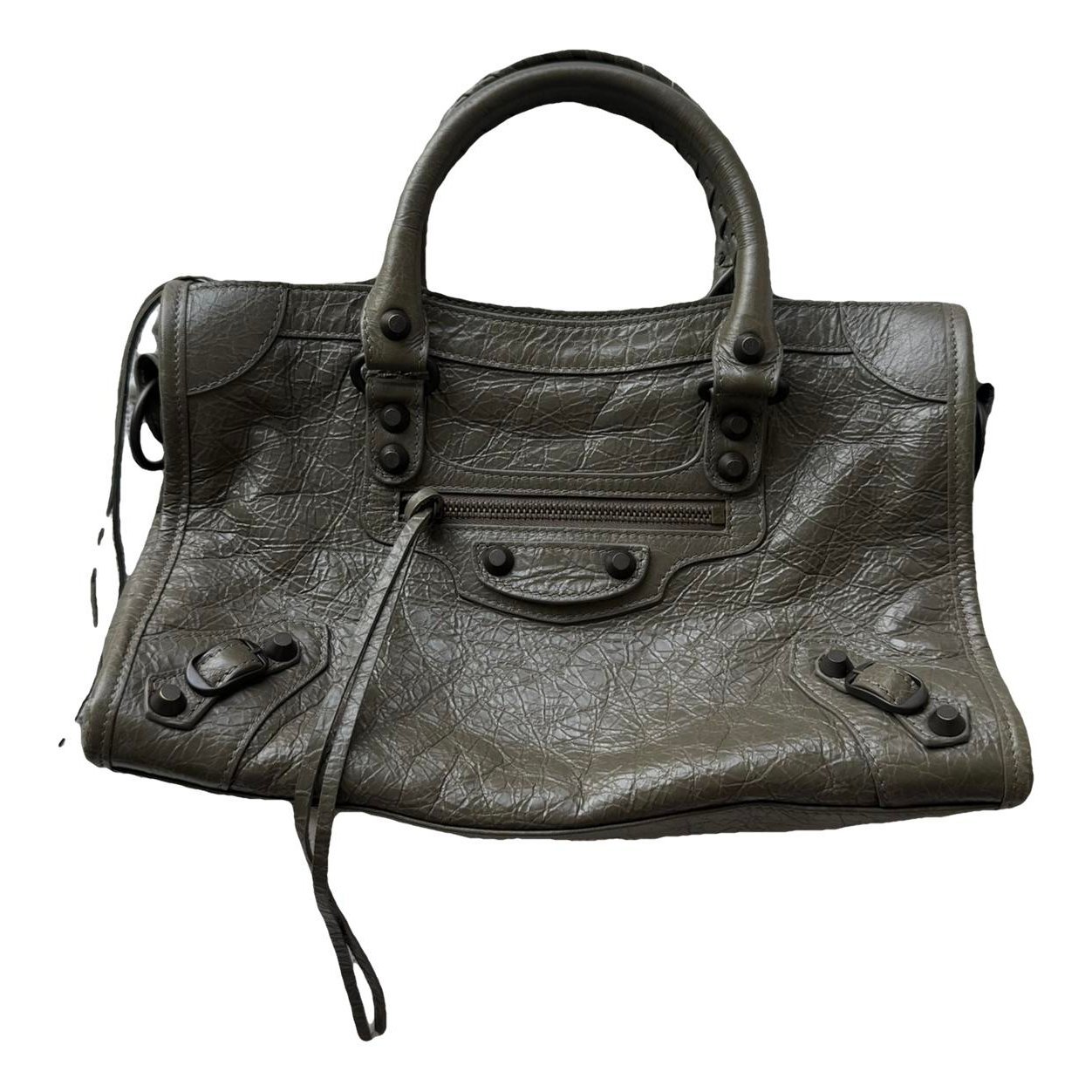 City leather handbag
