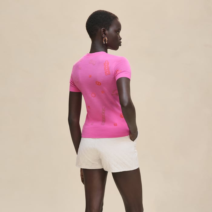 Rose Sakura "Candy Libris" Short-sleeve Sweater