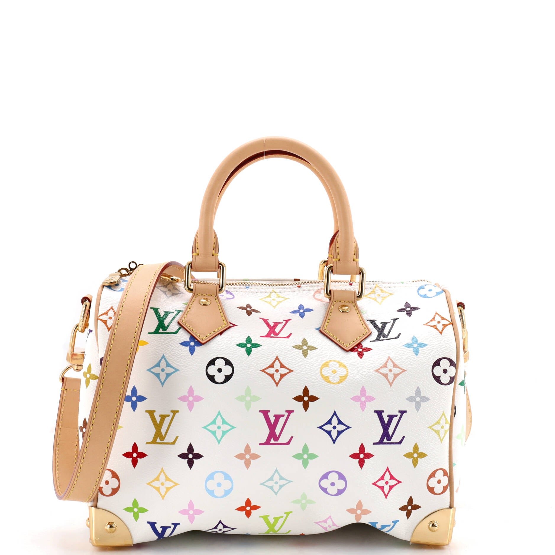 x Takashi Murakami Speedy Soft Bandouliere Bag Monogram Multicolor 25