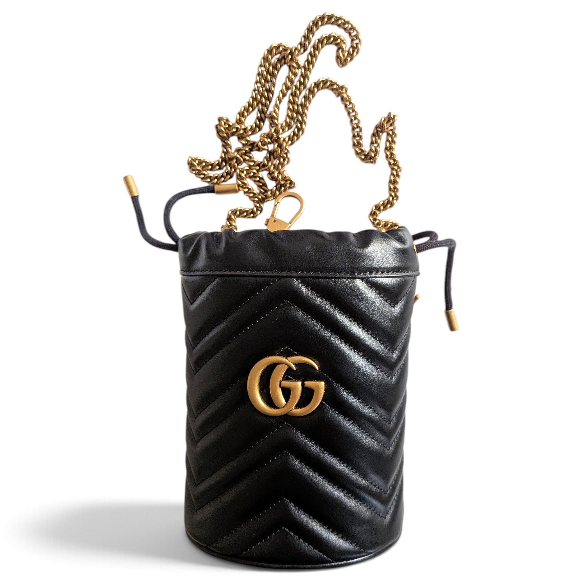 GG Marmont Chain Bucket leather handbag
