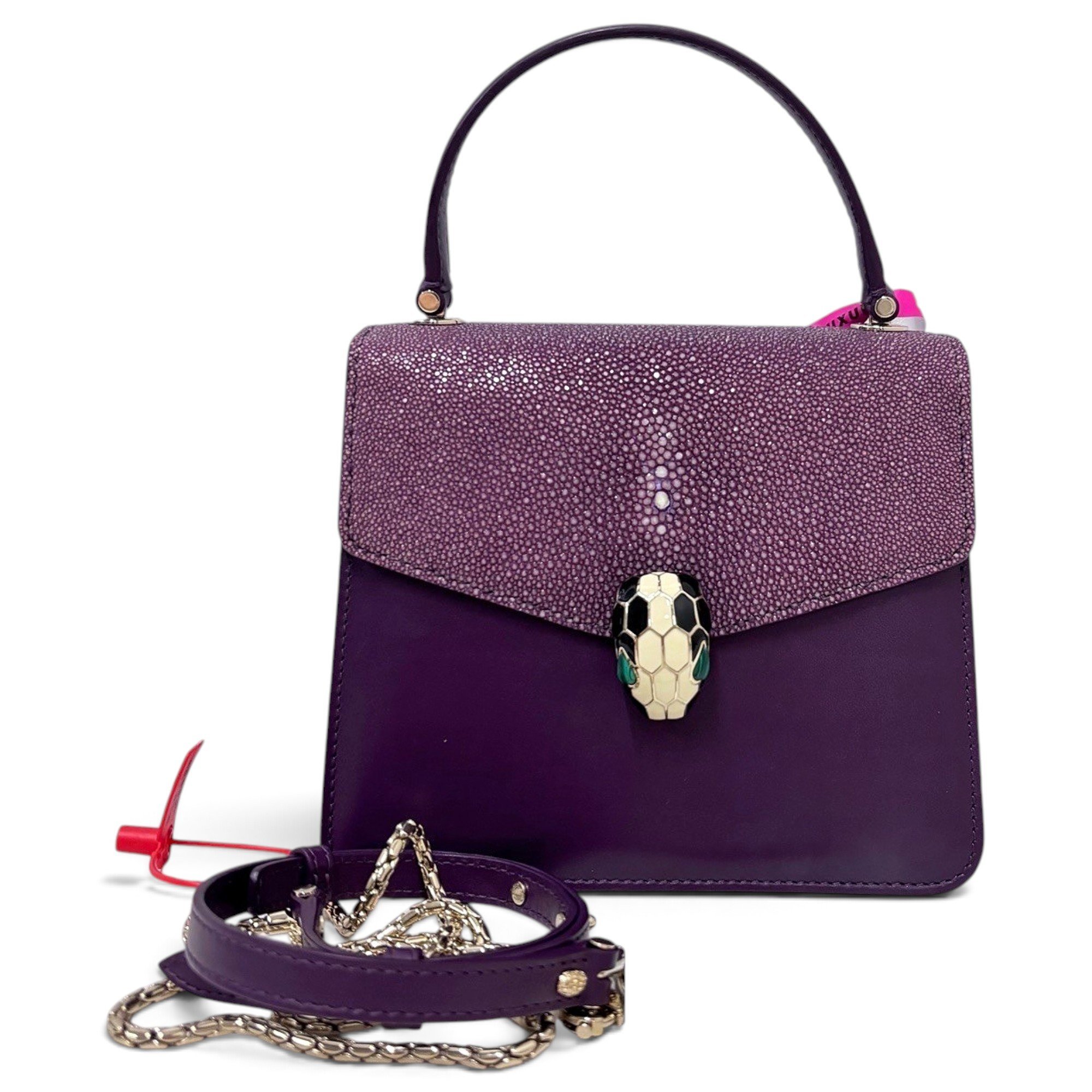 Serpenti leather handbag
