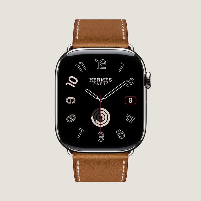 Fauve Band Apple Watch Hermès Single Tour 46 MM Deployment Buckle