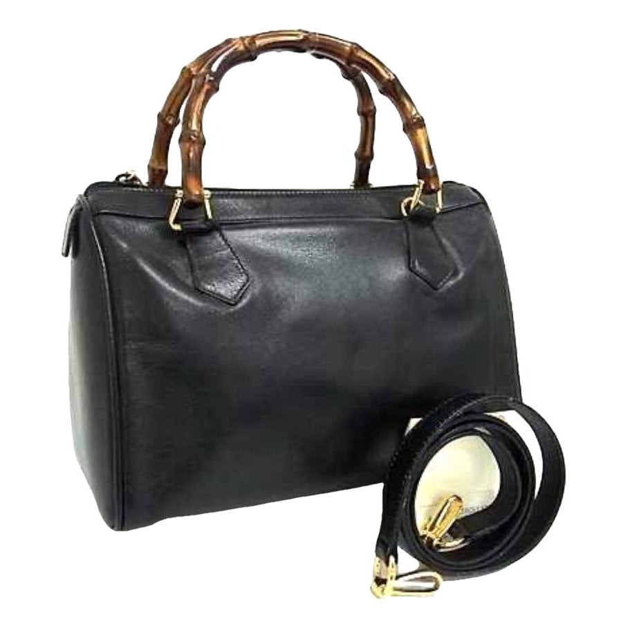Bamboo leather crossbody bag