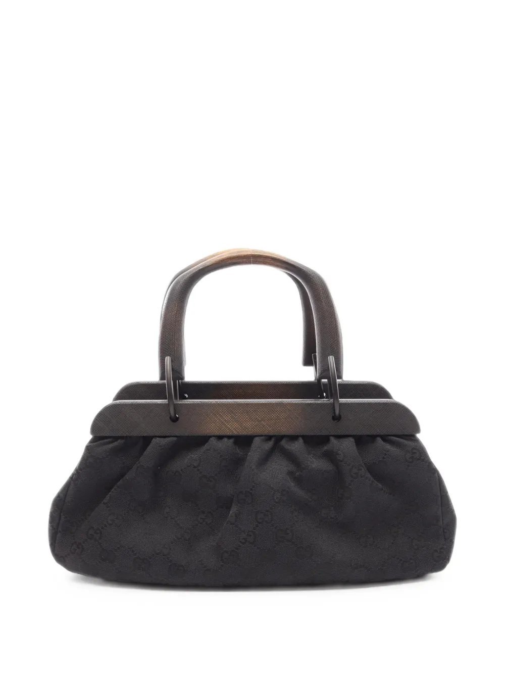 2000s GG wood handbag