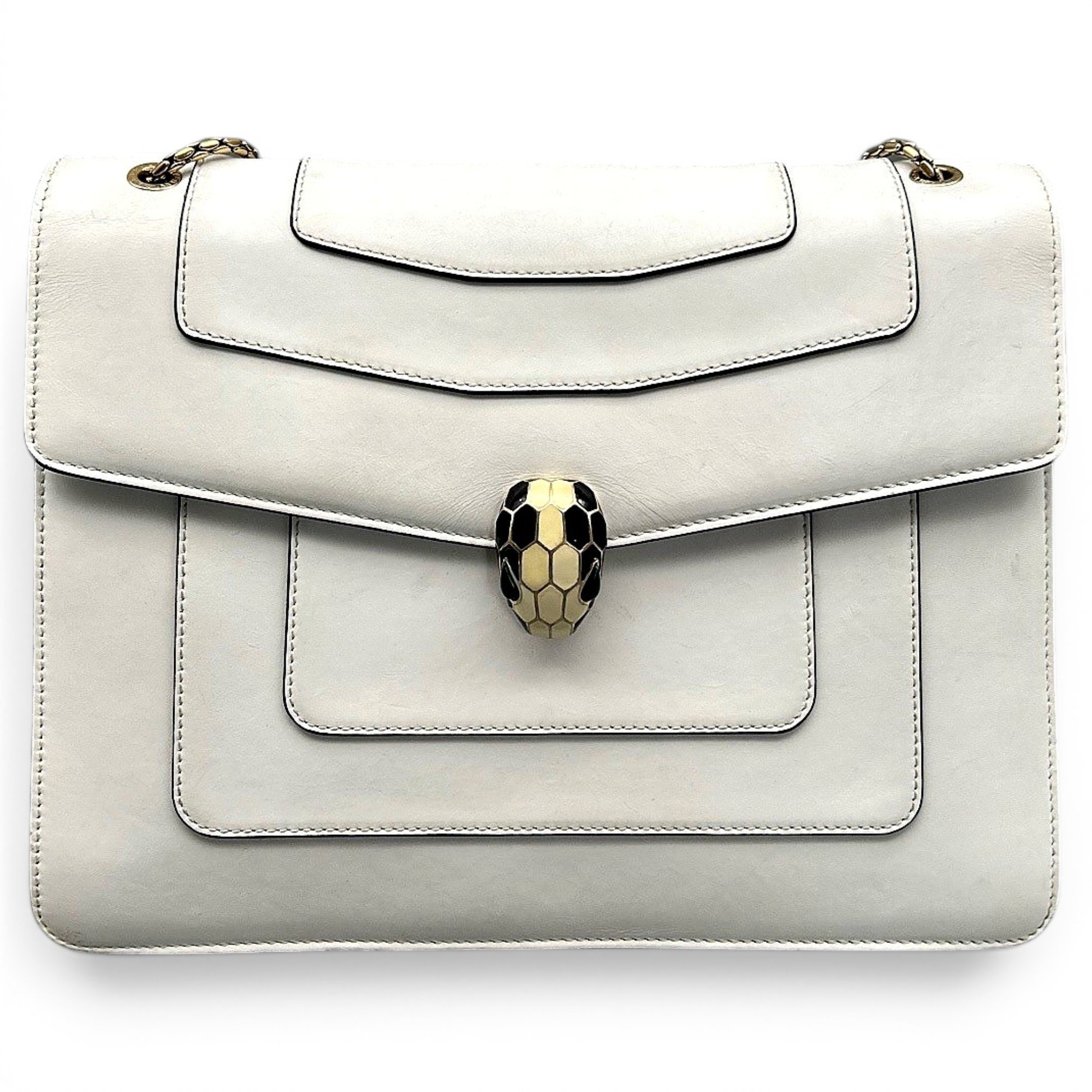 Serpenti leather handbag