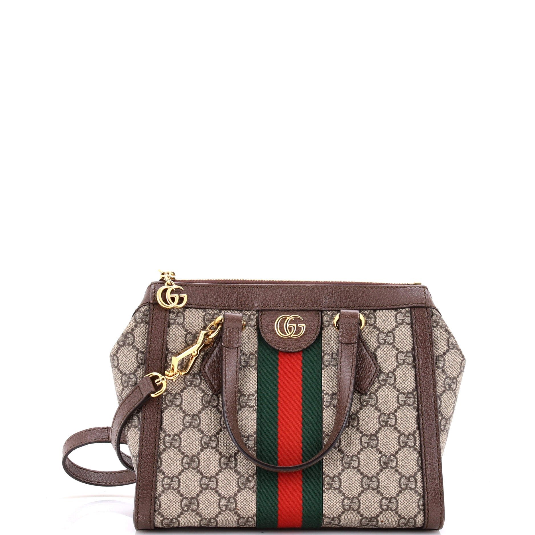 Ophidia Top Handle Tote GG Coated Canvas Small